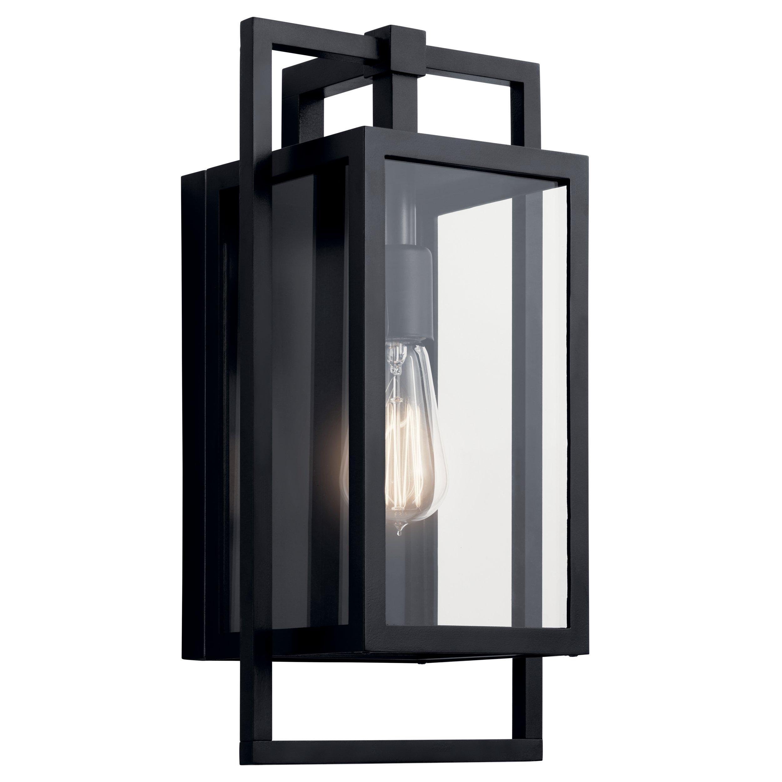 Gosen 16 in. Black Outdoor Single Sconce
