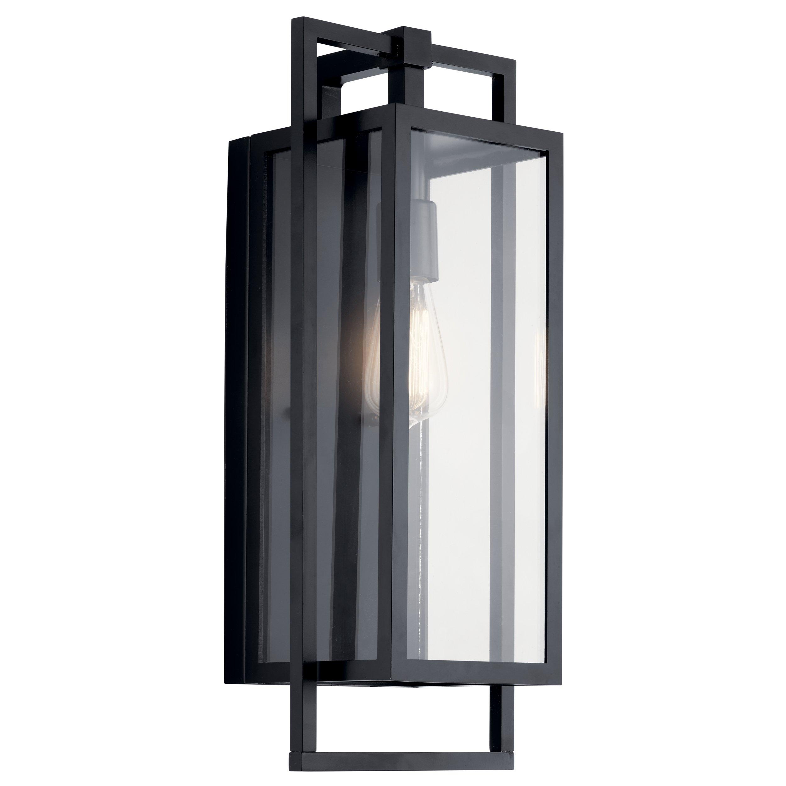 Gosen 20 in. Black Outdoor Single Sconce