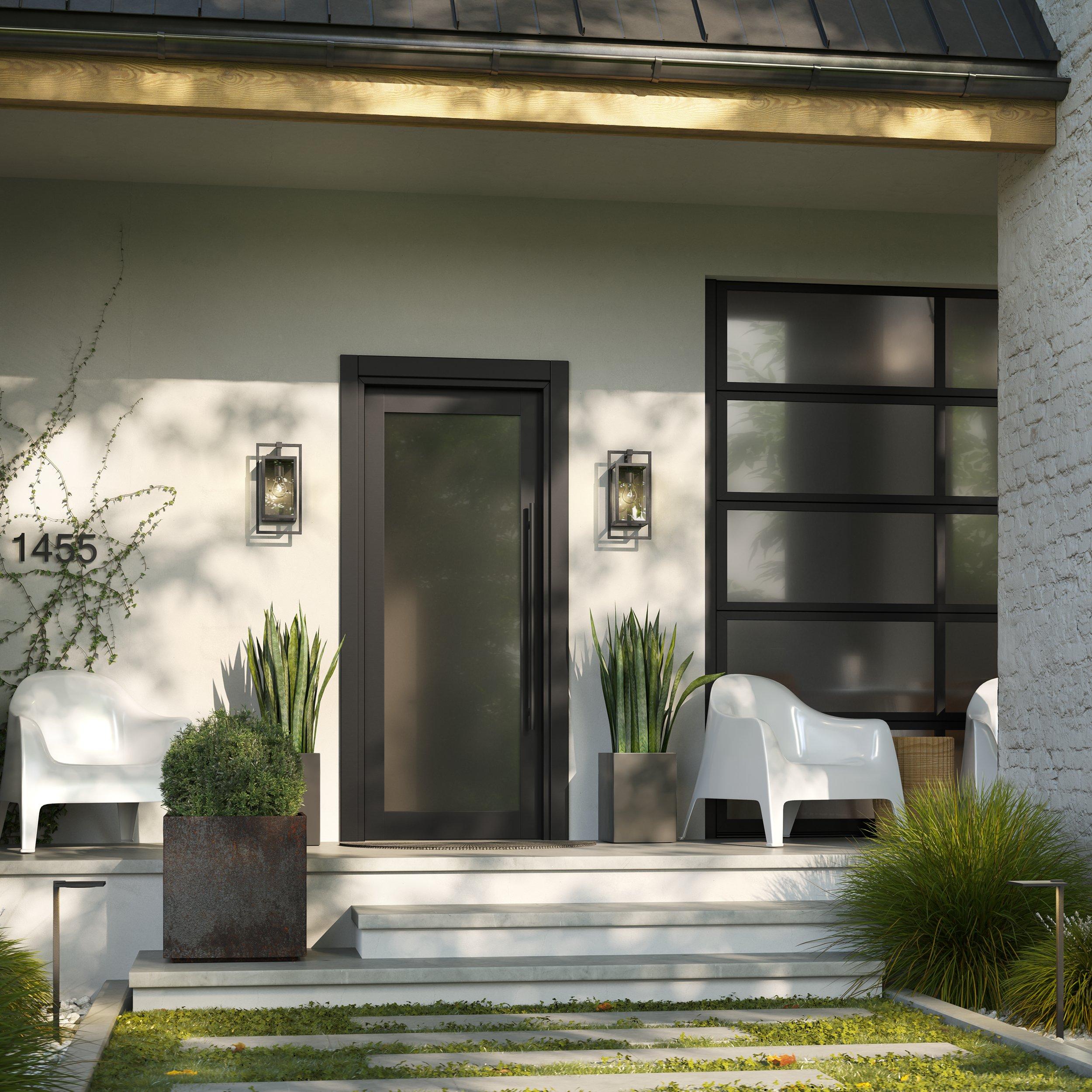 Gosen 20 in. Black Outdoor Single Sconce