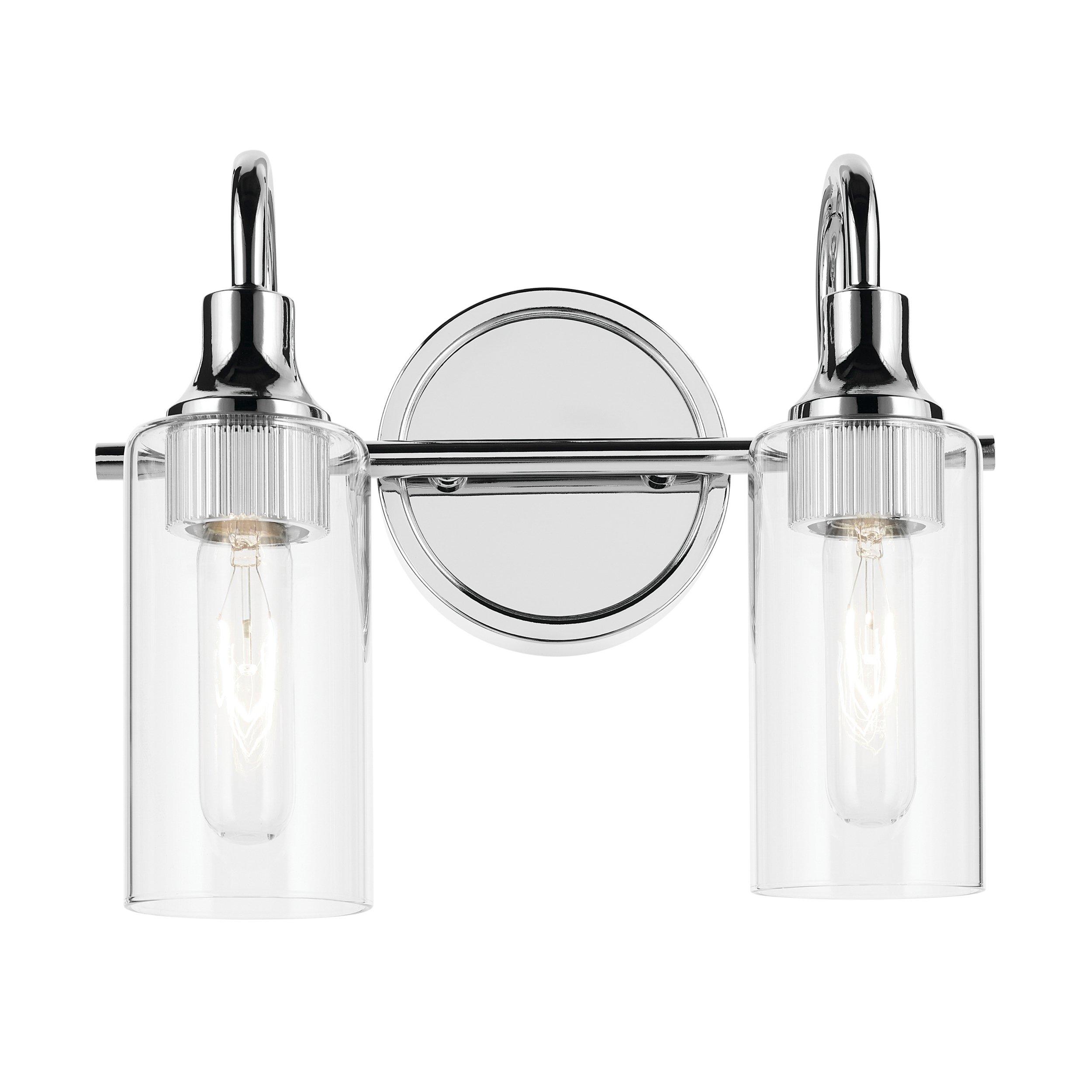 Kavi Polished Chrome Double Vanity Light