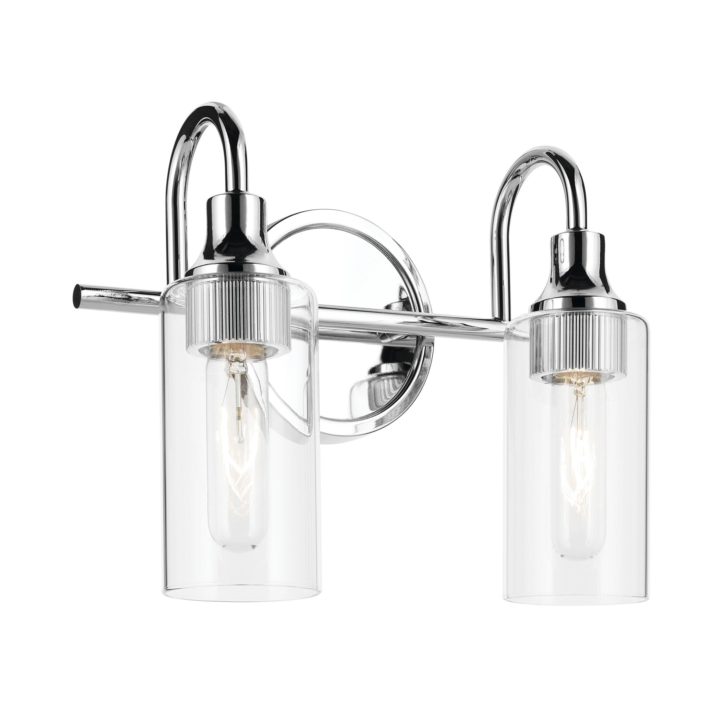 Kavi Polished Chrome Double Vanity Light