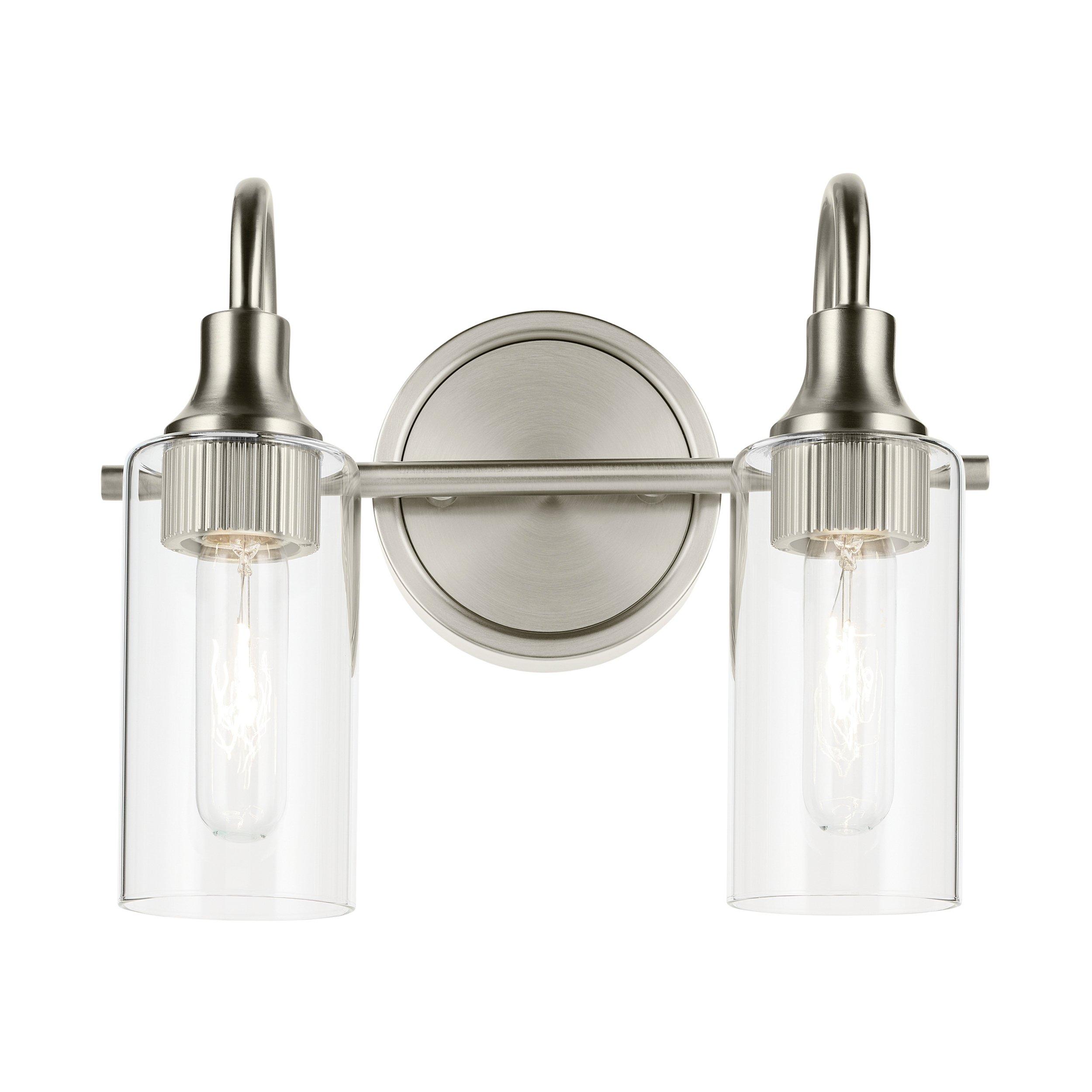 Kavi Brushed Nickel Double Vanity Light