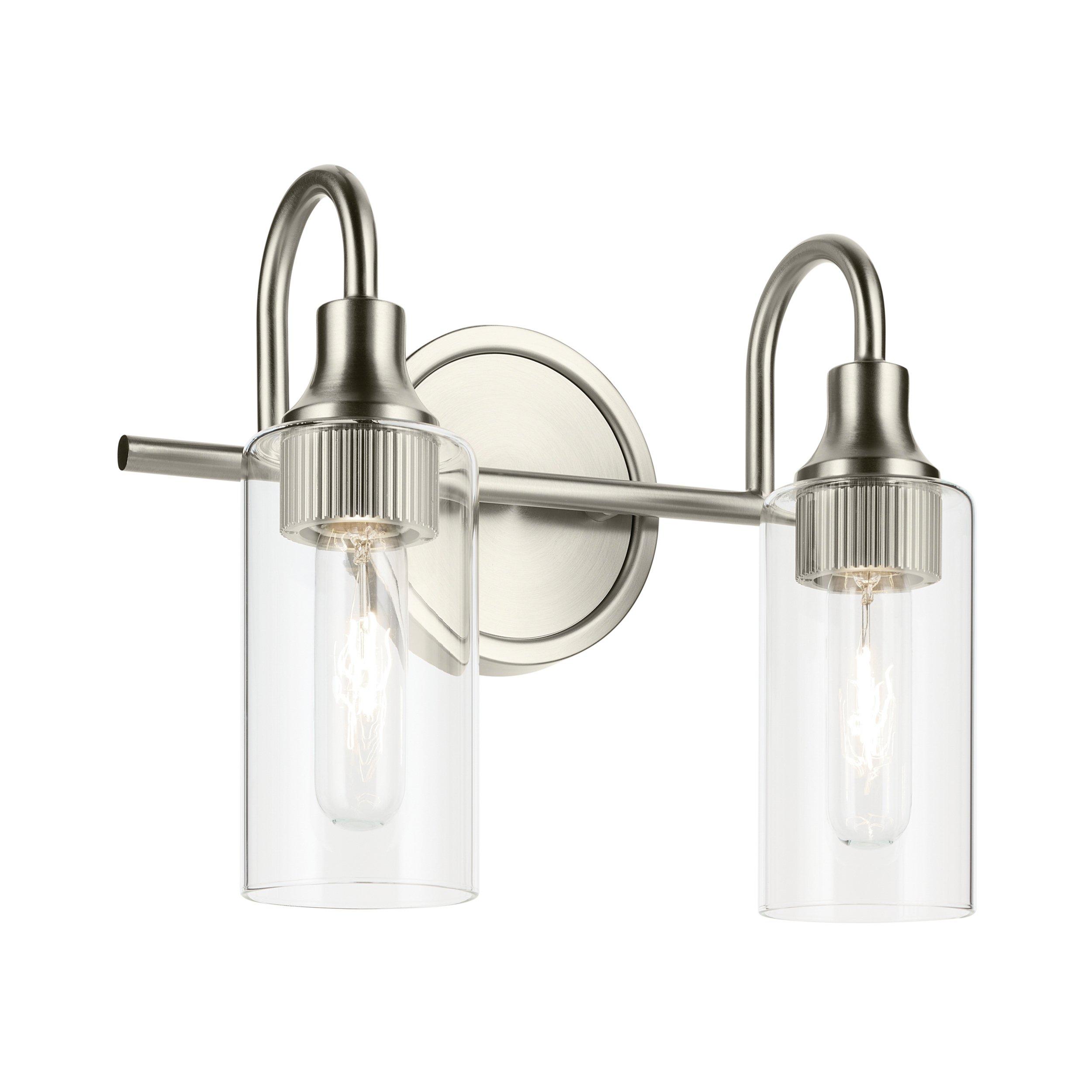 Kavi Brushed Nickel Double Vanity Light