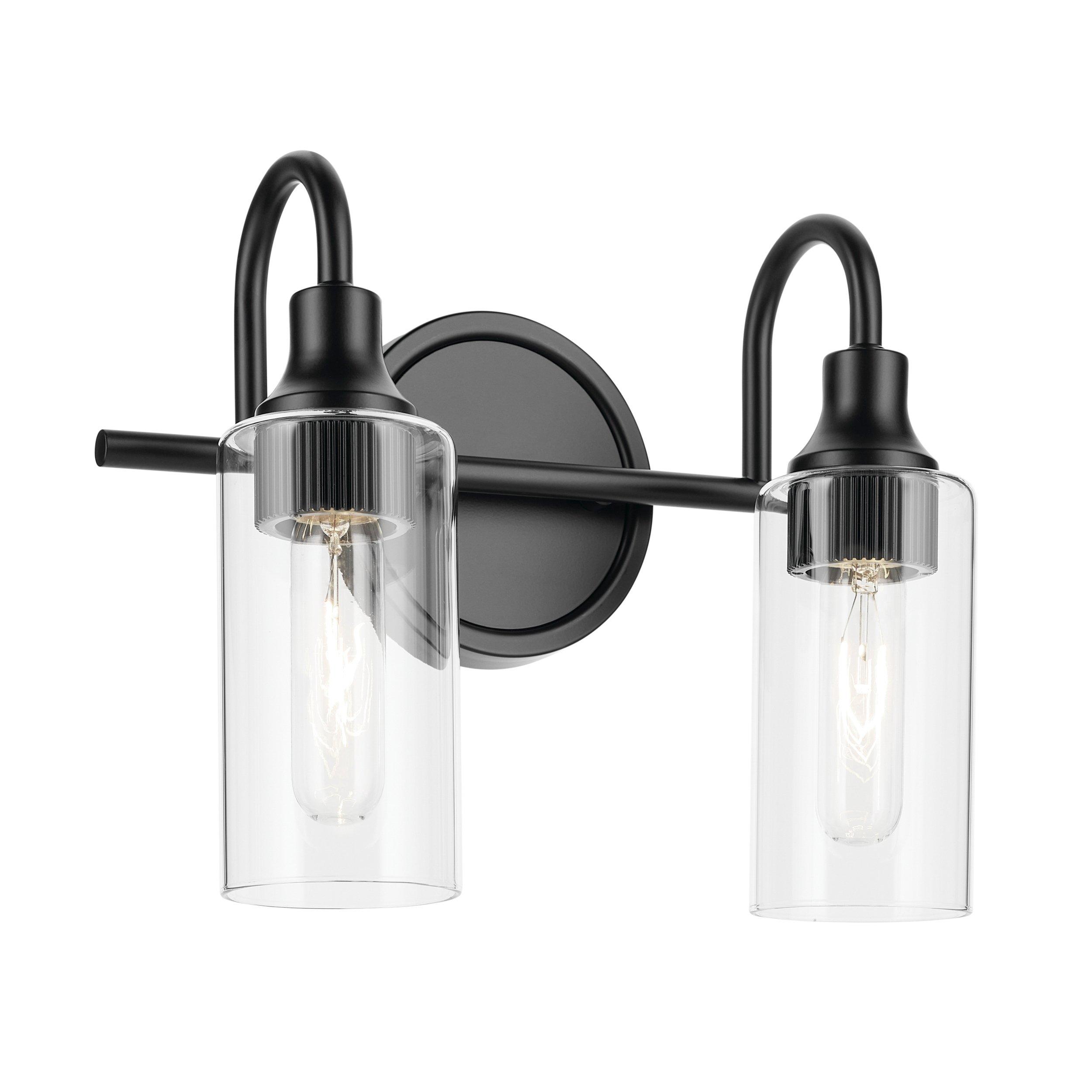 Kavi Matte Black Triple Vanity Light