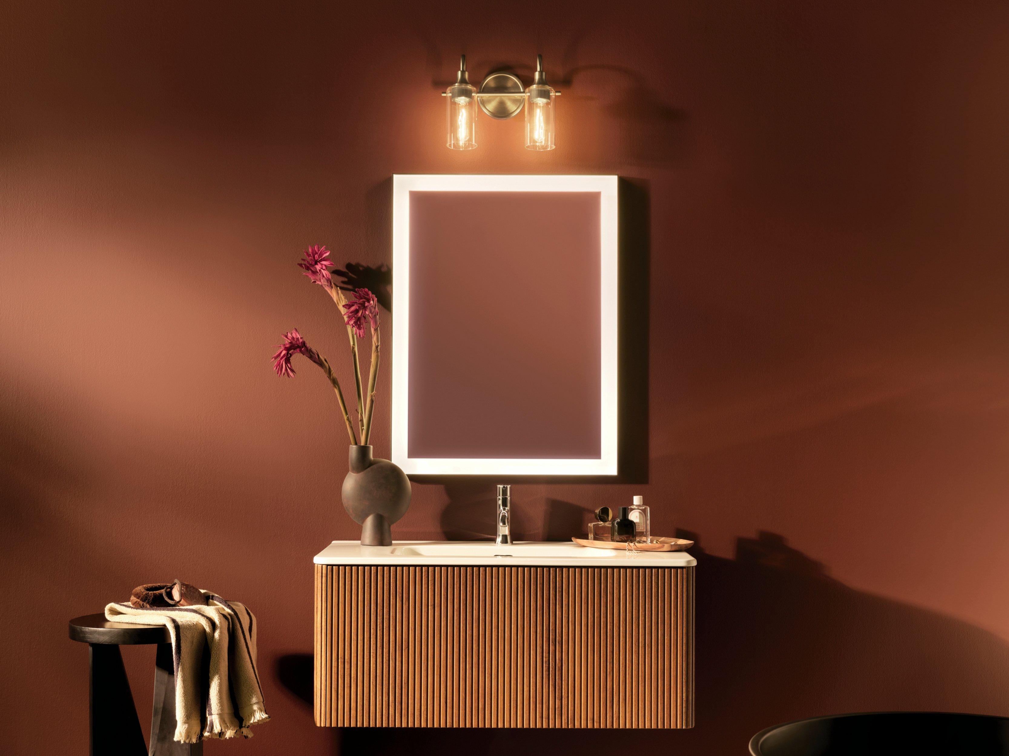Kavi Brushed Gold Double Vanity Light