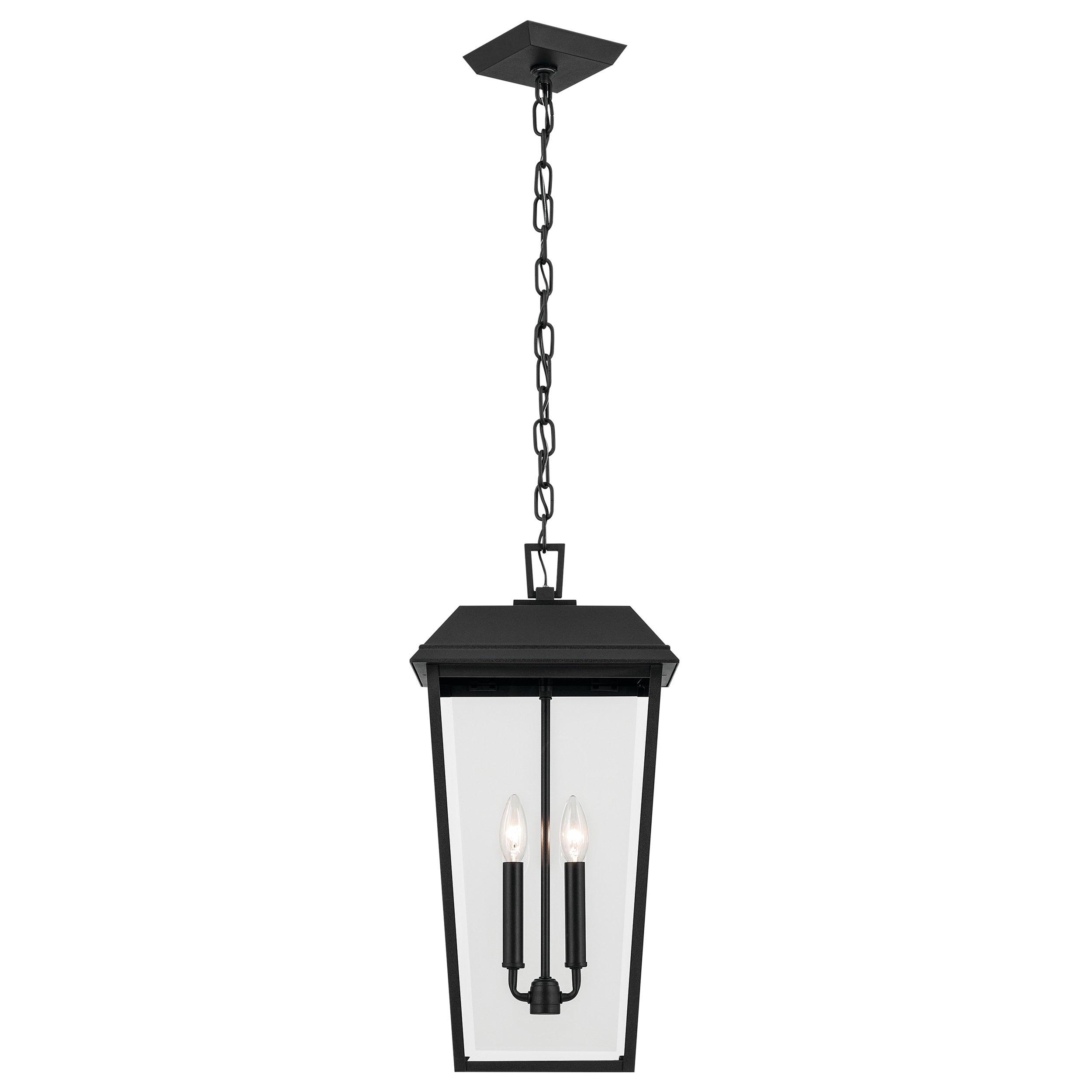 Mathus 22 in. Textured Black Outdoor Single Sconce