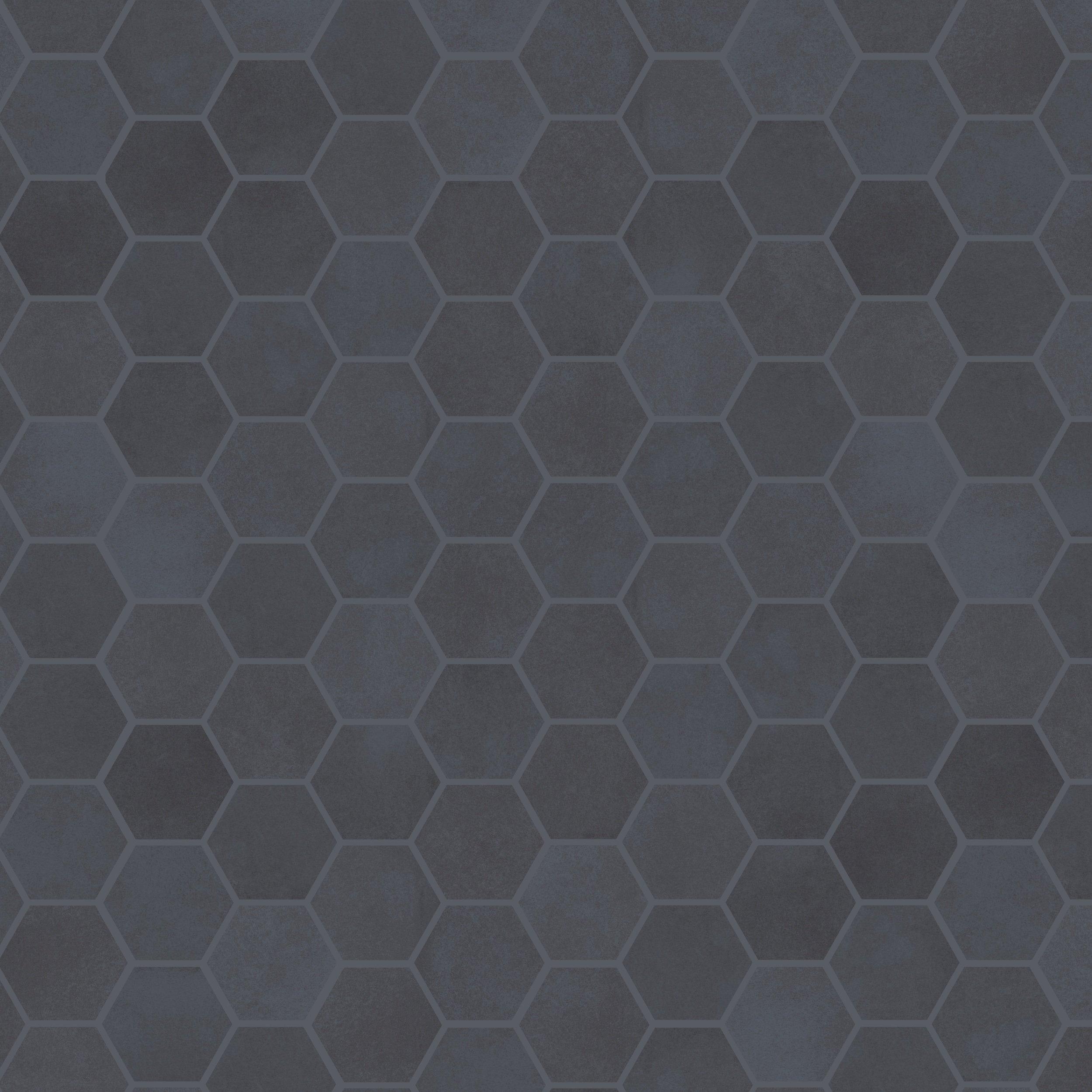 Luxe Night Hexagon Matte Porcelain Mosaic