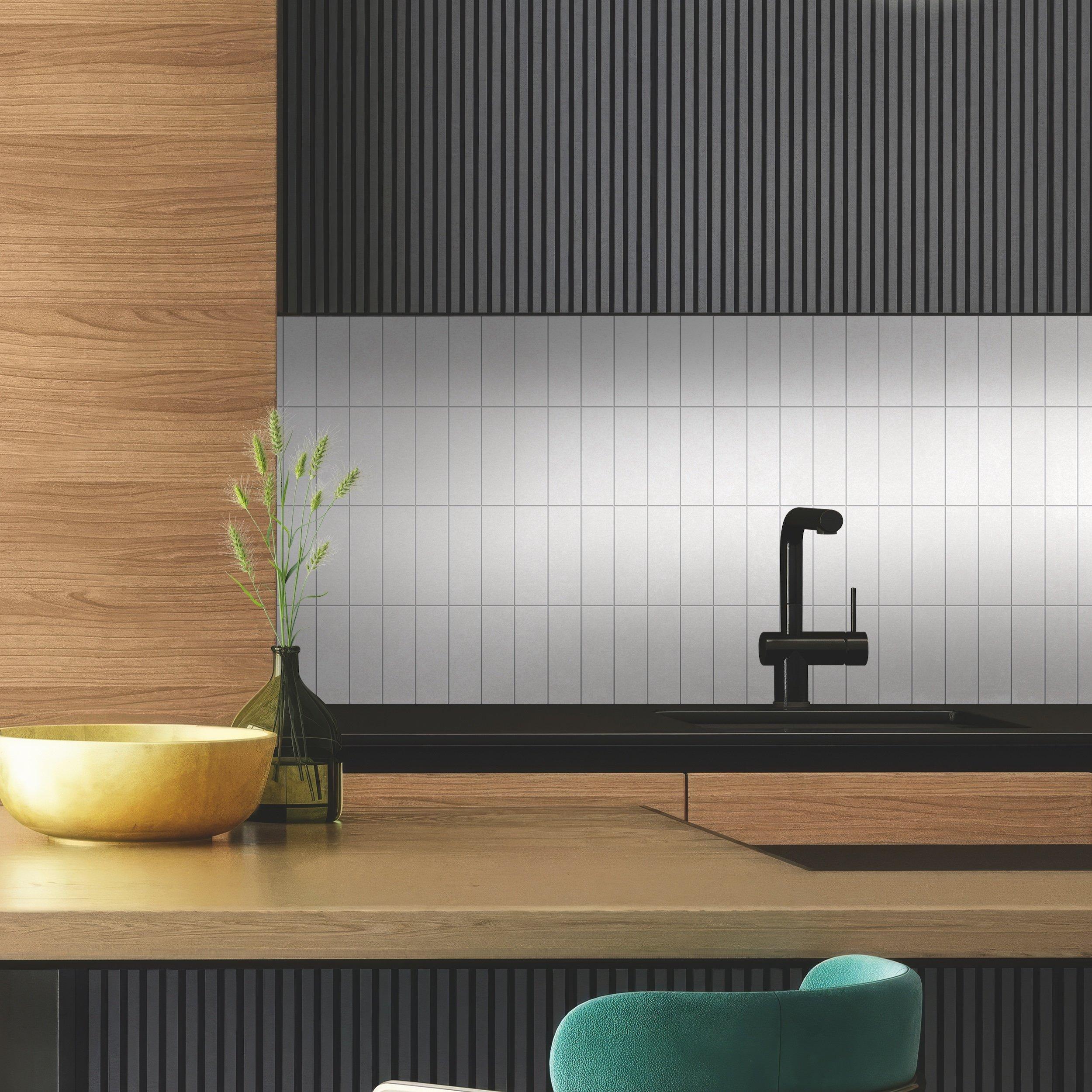 Luxe Frost Stacked Matte Porcelain Mosaic