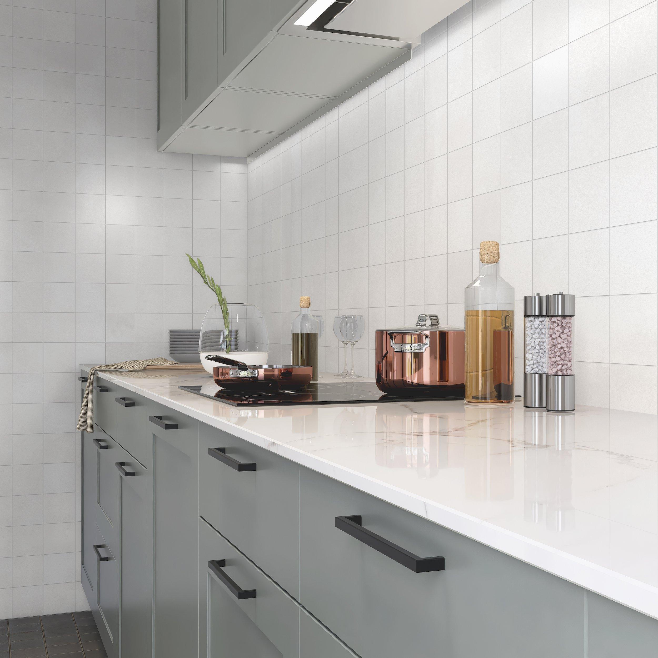 Luxe Frost Square Matte Porcelain Mosaic