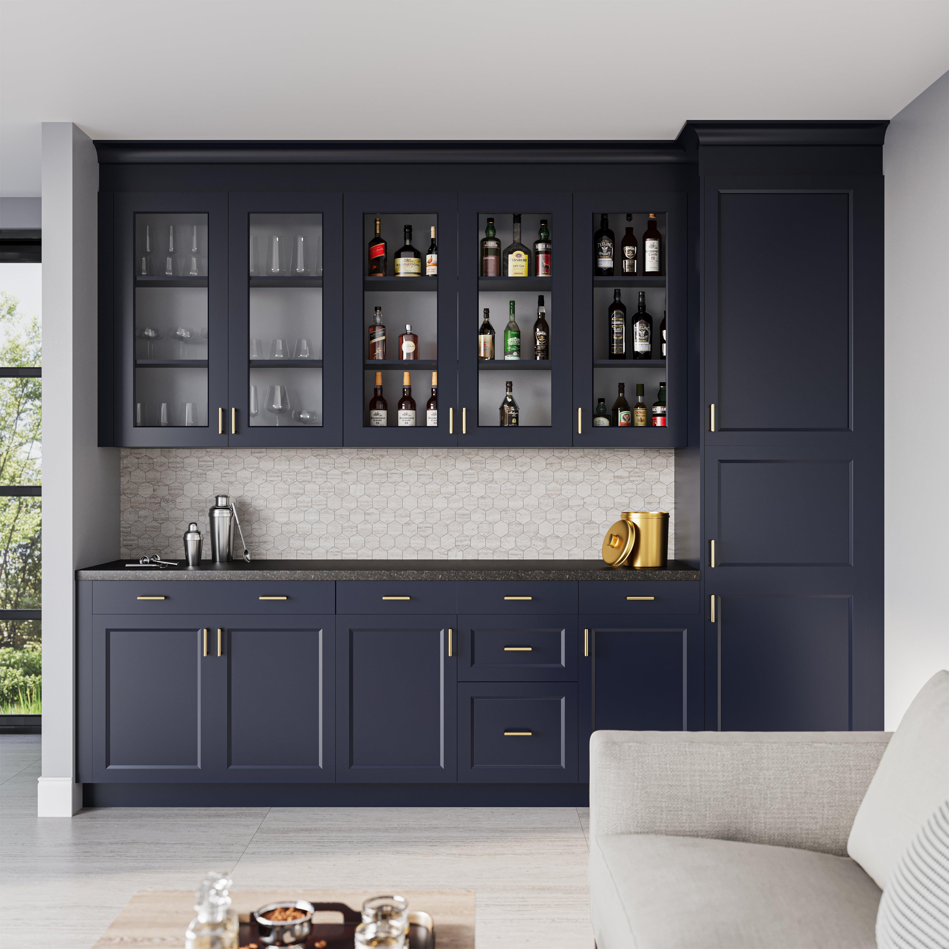 Peachtree Painted Midnight Blue Cabinet Door Sample