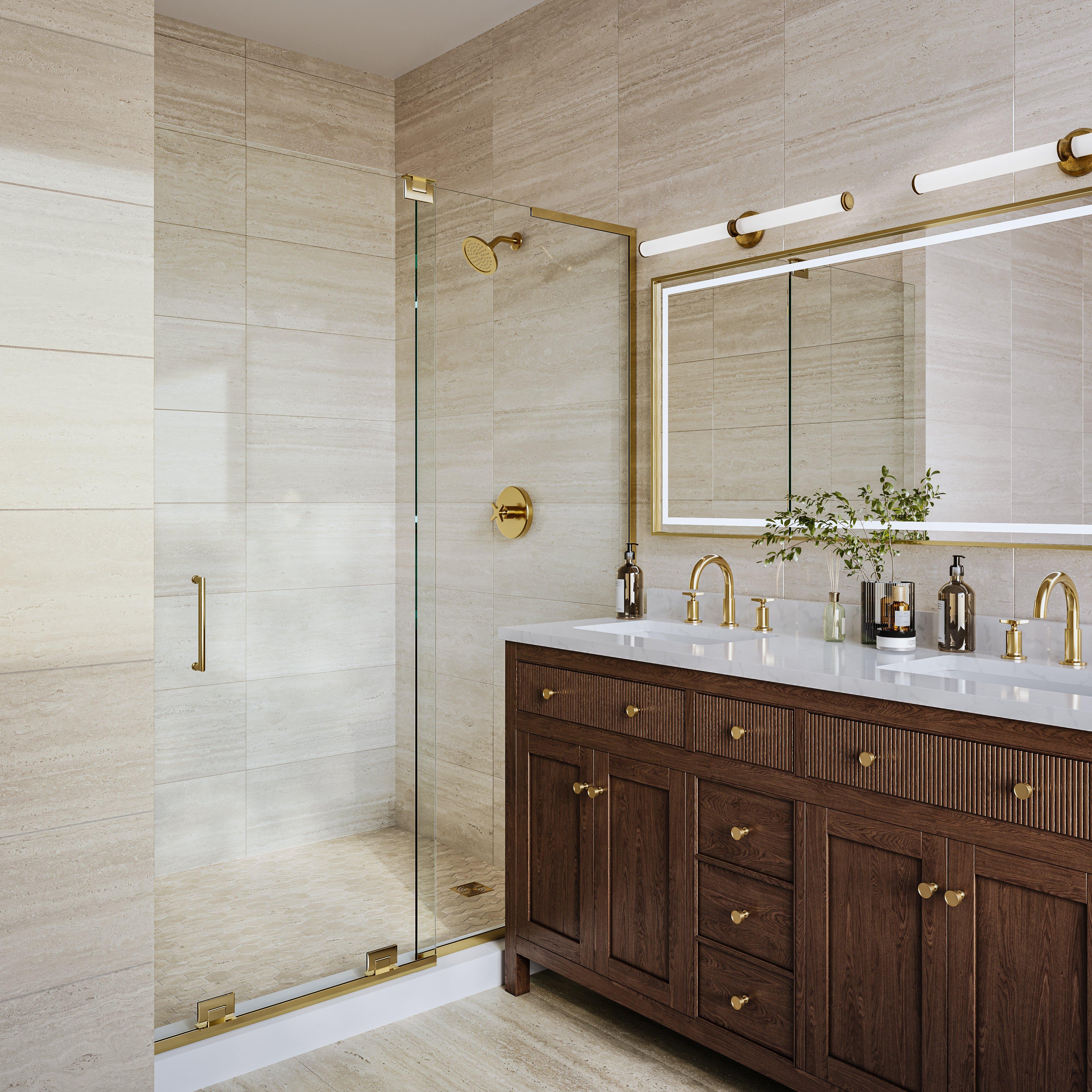 Indeco Natural Brass LED Sconce