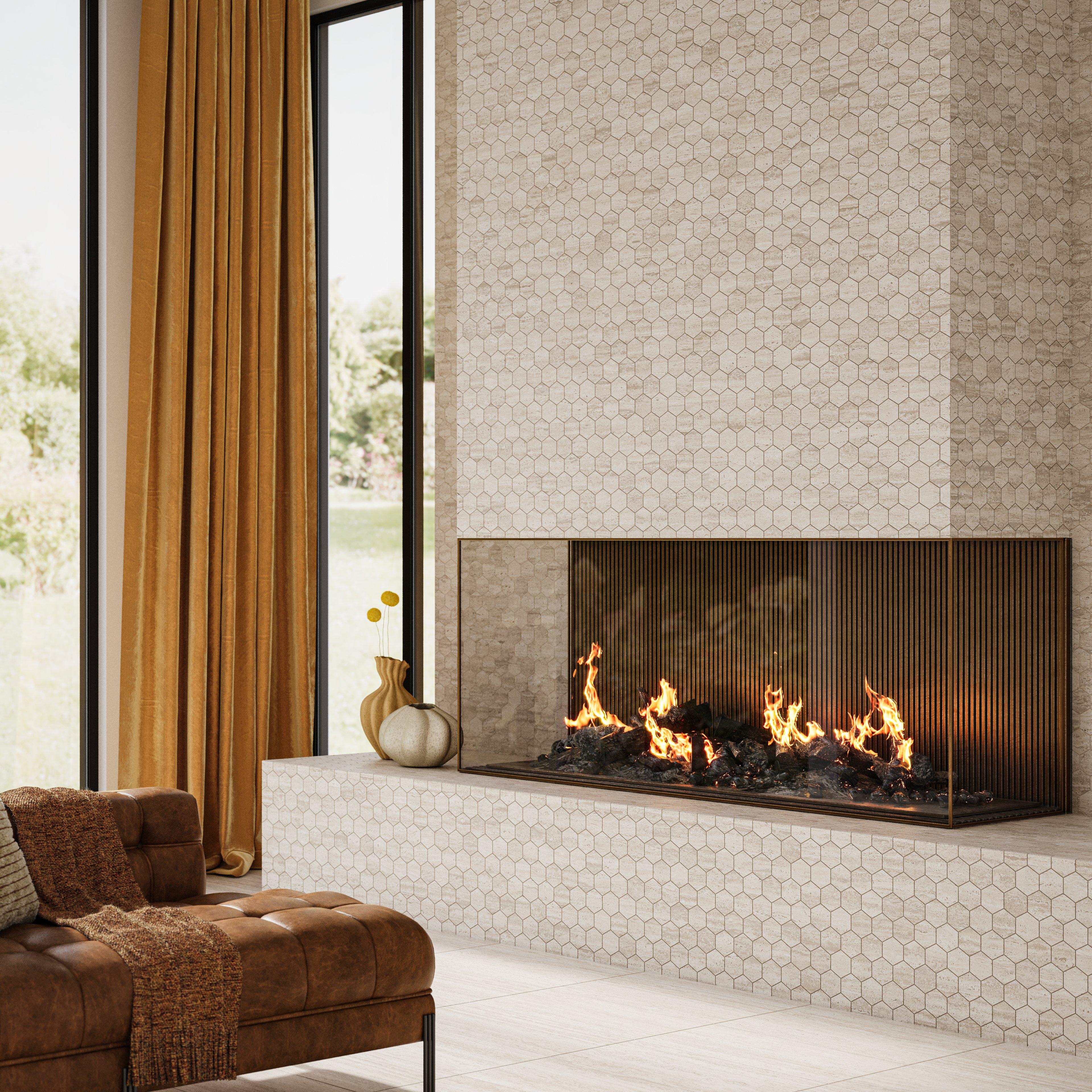 Riviera Oat Hexagon Matte Porcelain Mosaic