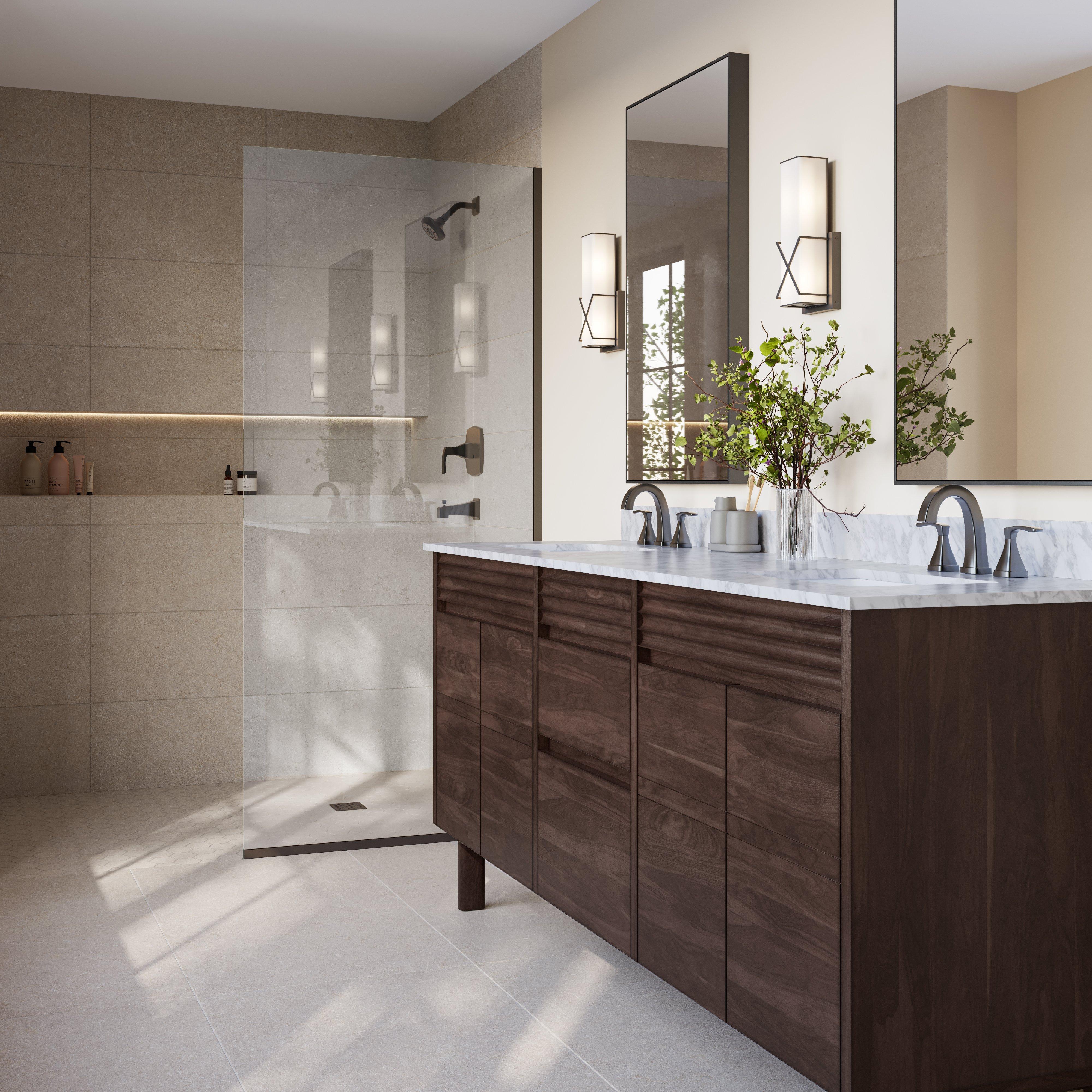 Jadyn Matte Black Tub and Shower Combination