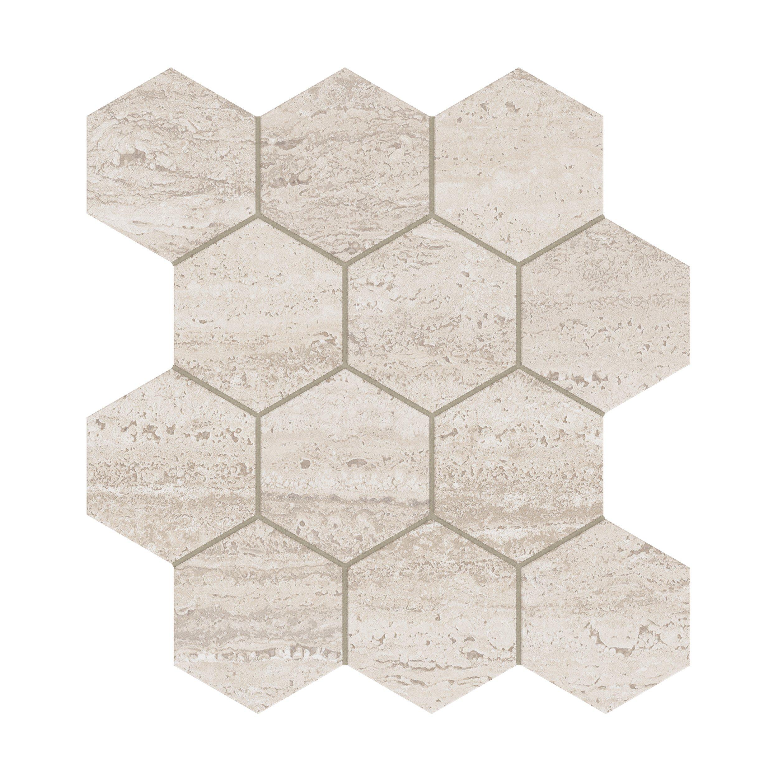 Riviera Oat Hexagon Matte Porcelain Mosaic