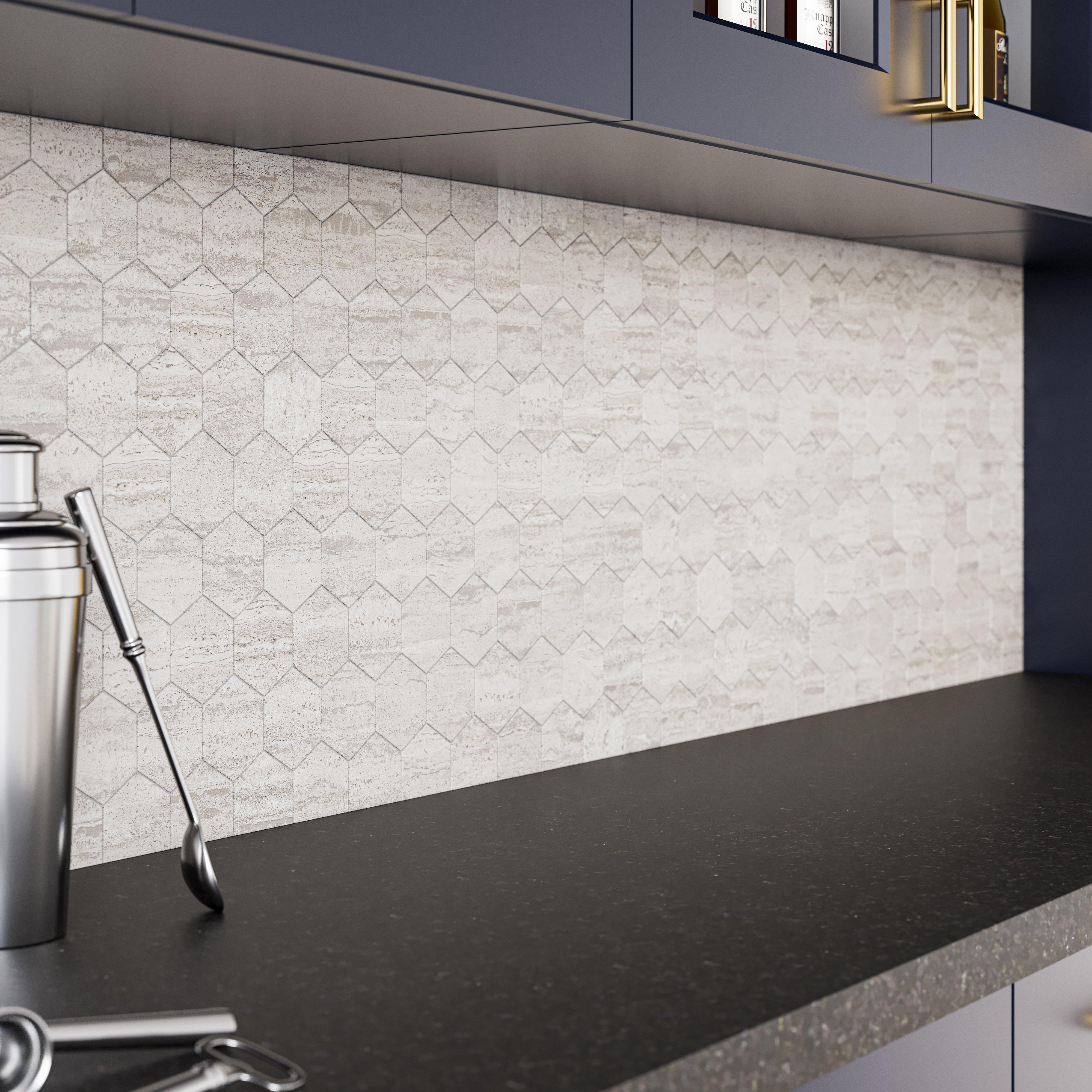 Riviera Oyster Hexagon Matte Porcelain Mosaic