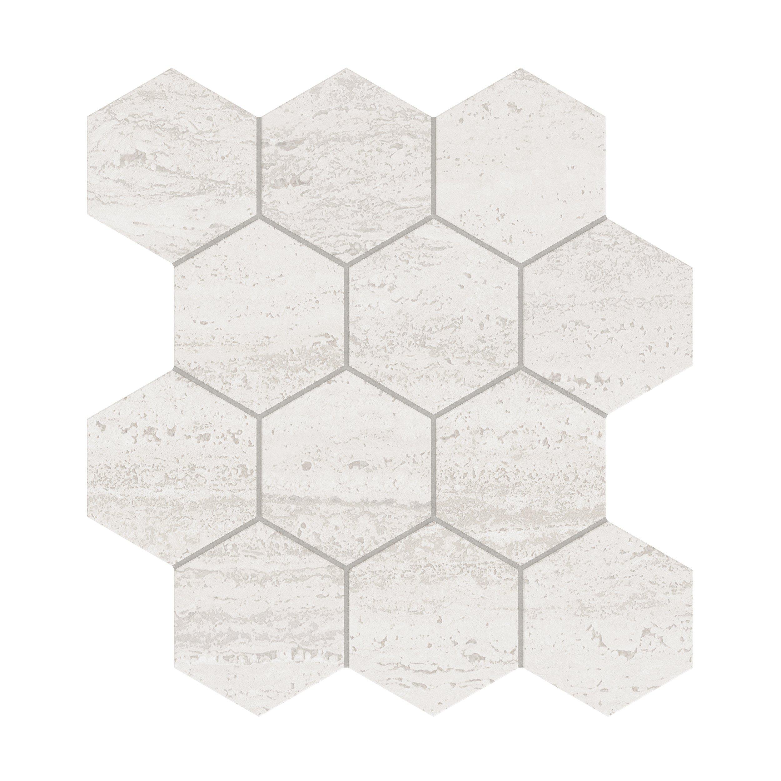 Riviera Oyster Hexagon Matte Porcelain Mosaic