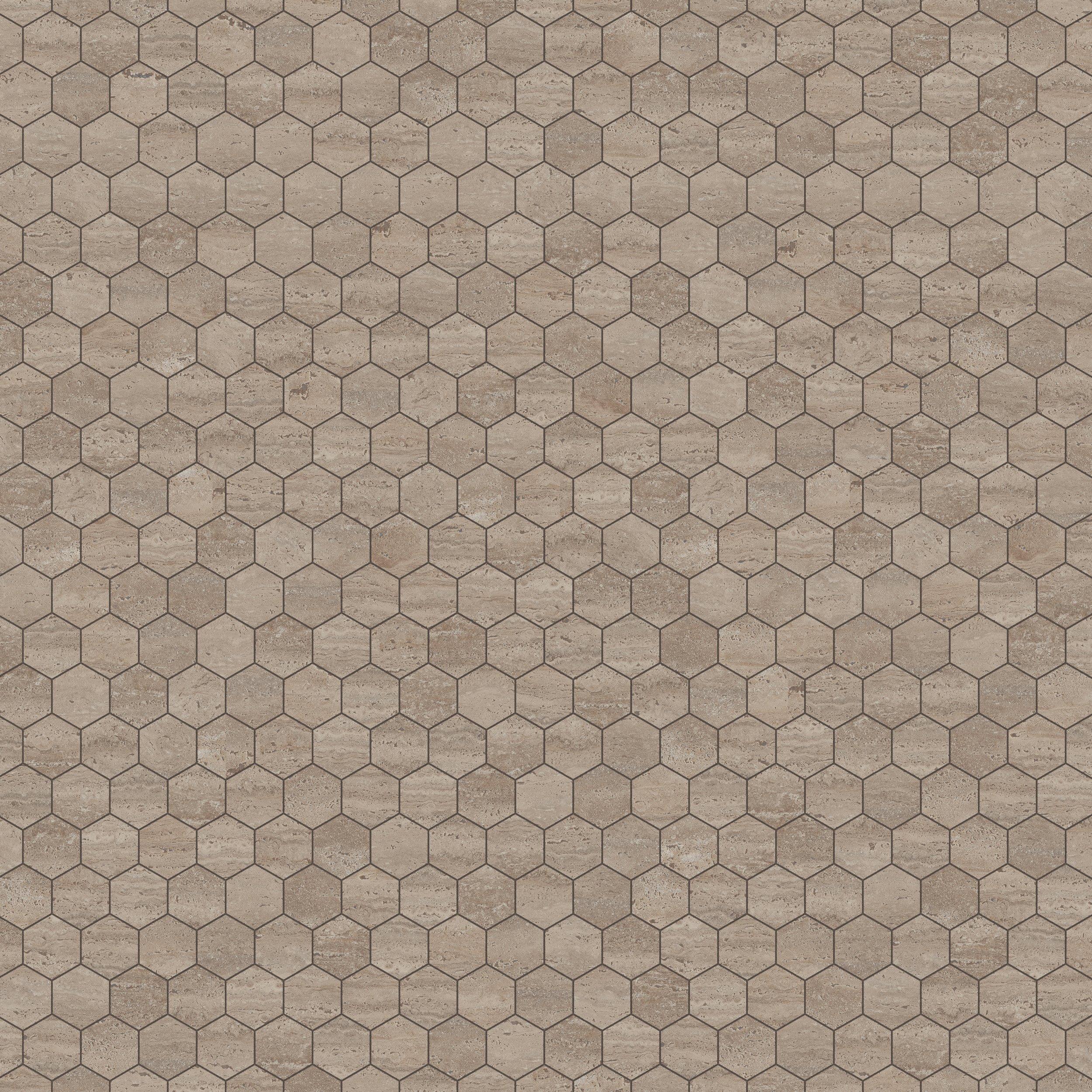 Riviera Chai Hexagon Matte Porcelain Mosaic