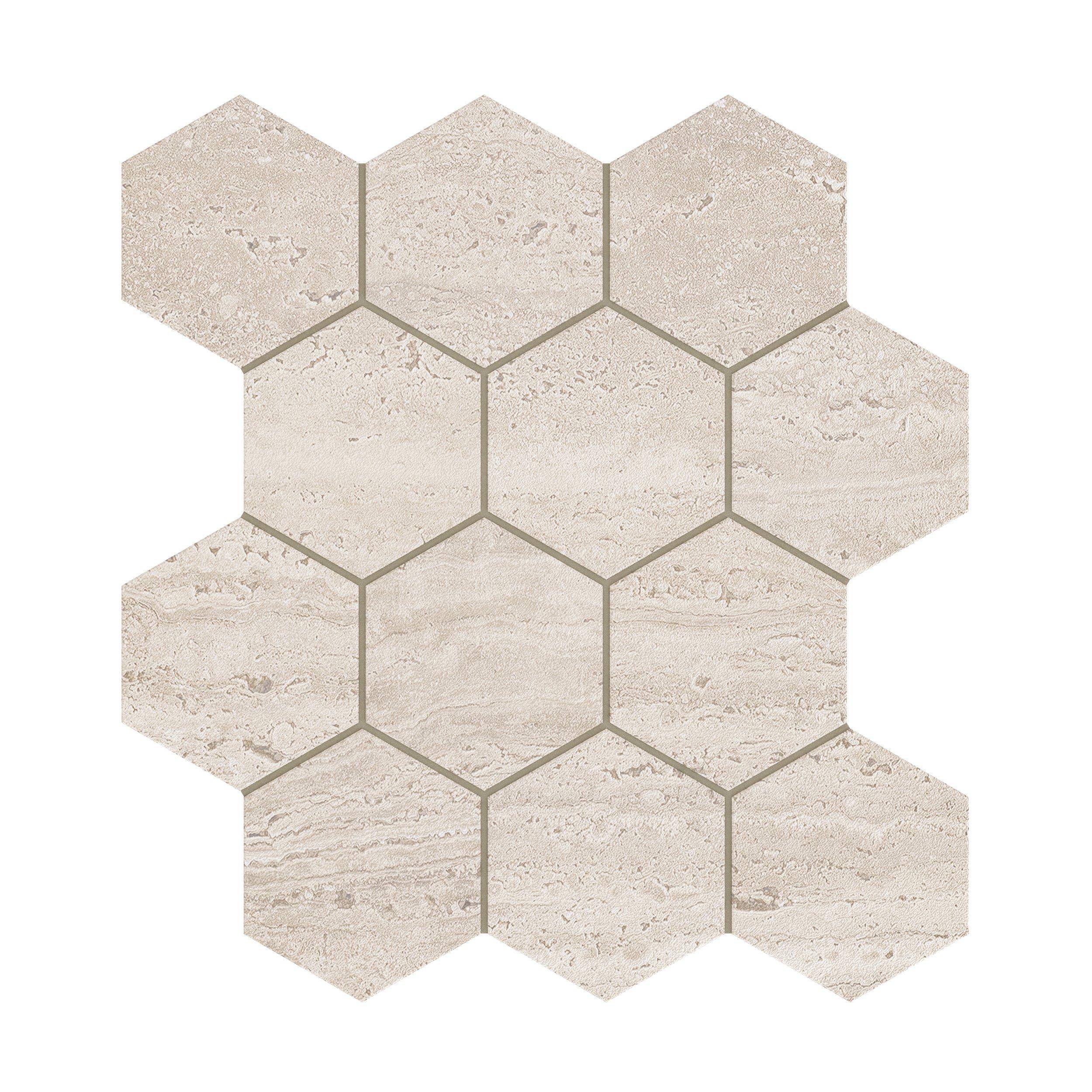 Riviera Almond Hexagon Matte Porcelain Mosaic