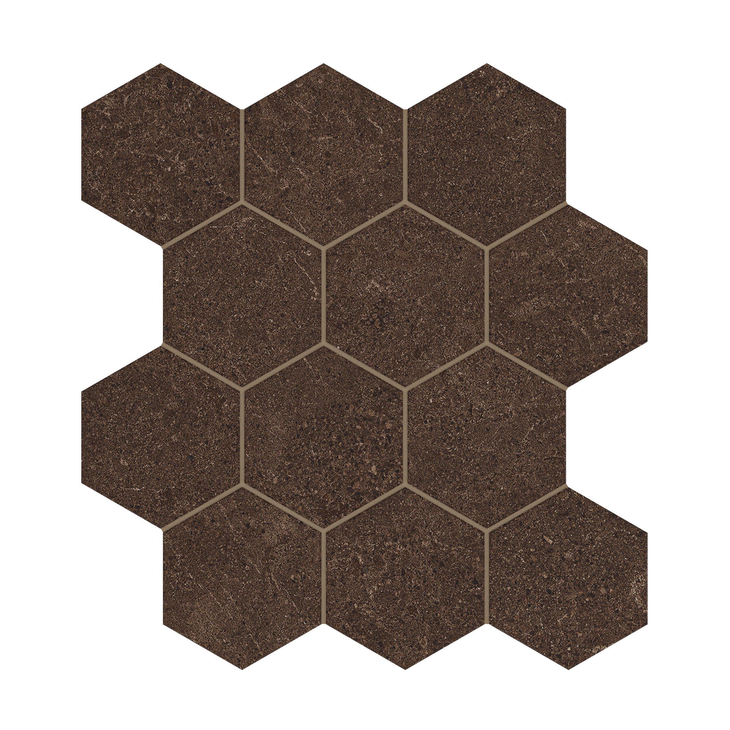 Capri Truffle Hexagon Matte Porcelain Mosaic