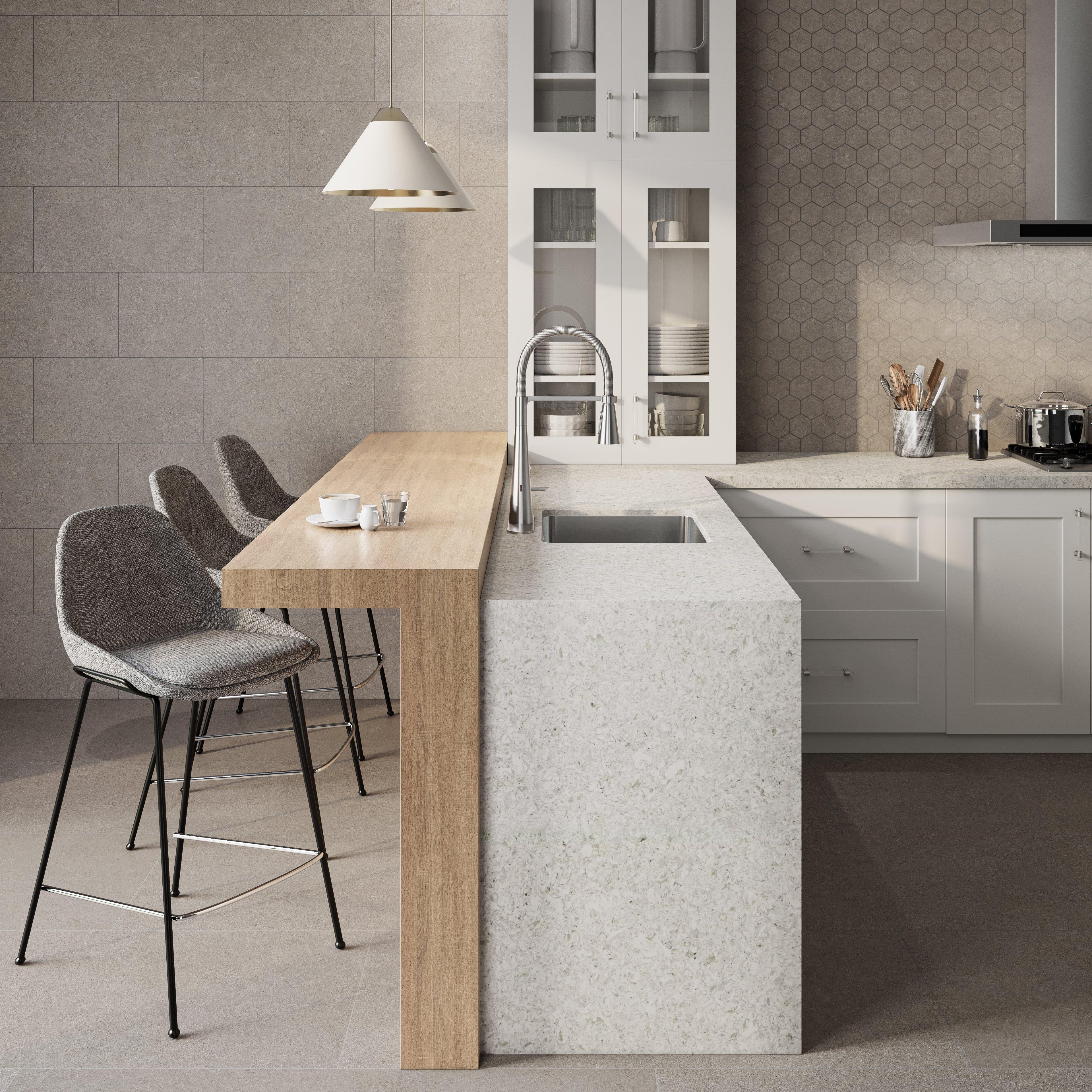 Leo Tight Spring Brushed Nickel Kitchen Faucet