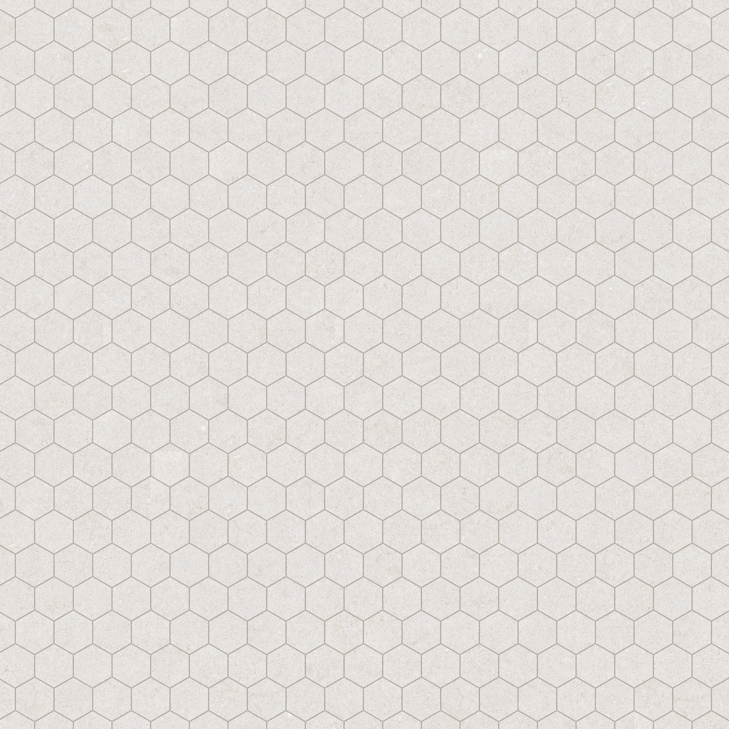 Capri Oyster Hexagon Matte Porcelain Mosaic