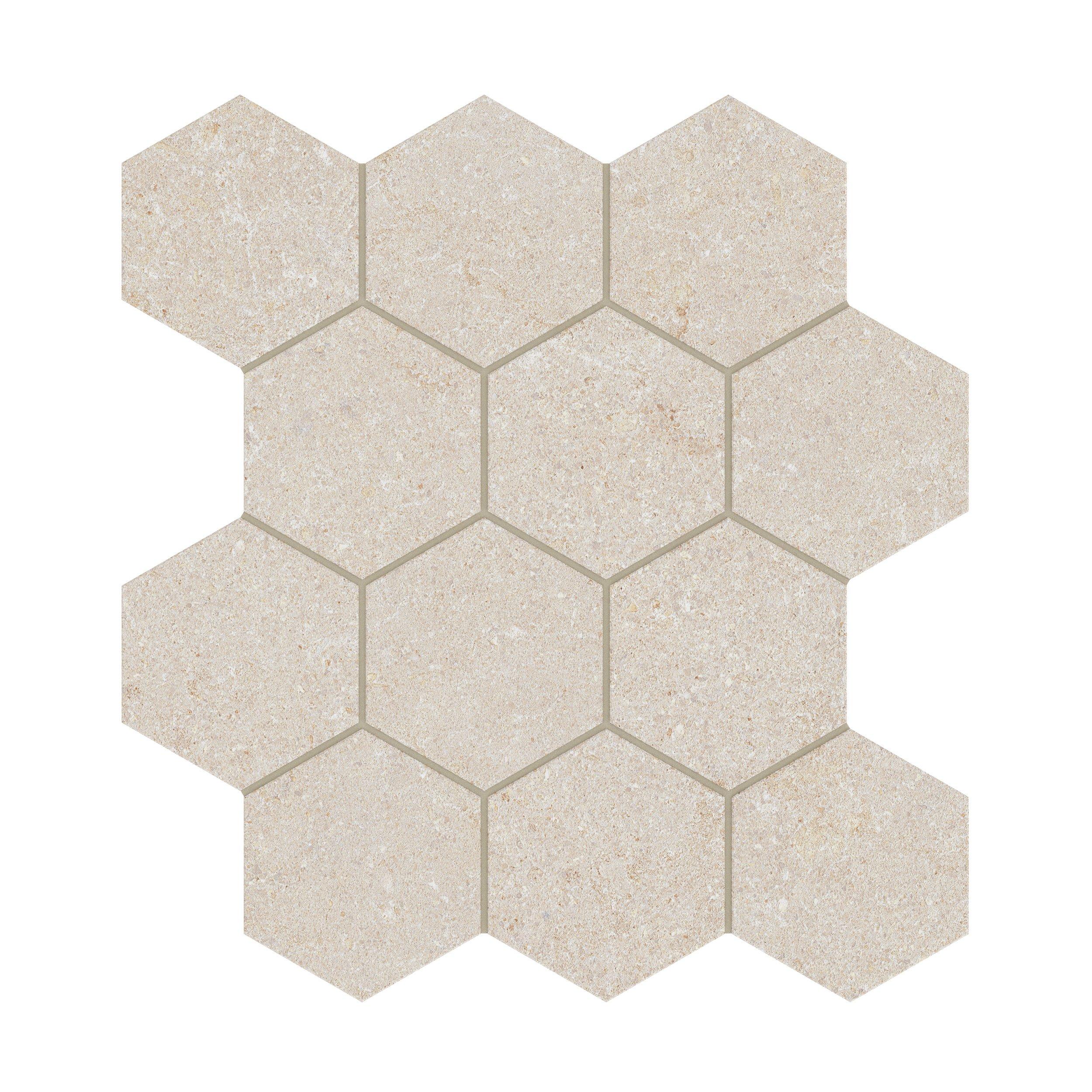 Capri Oat Hexagon Matte Porcelain Mosaic