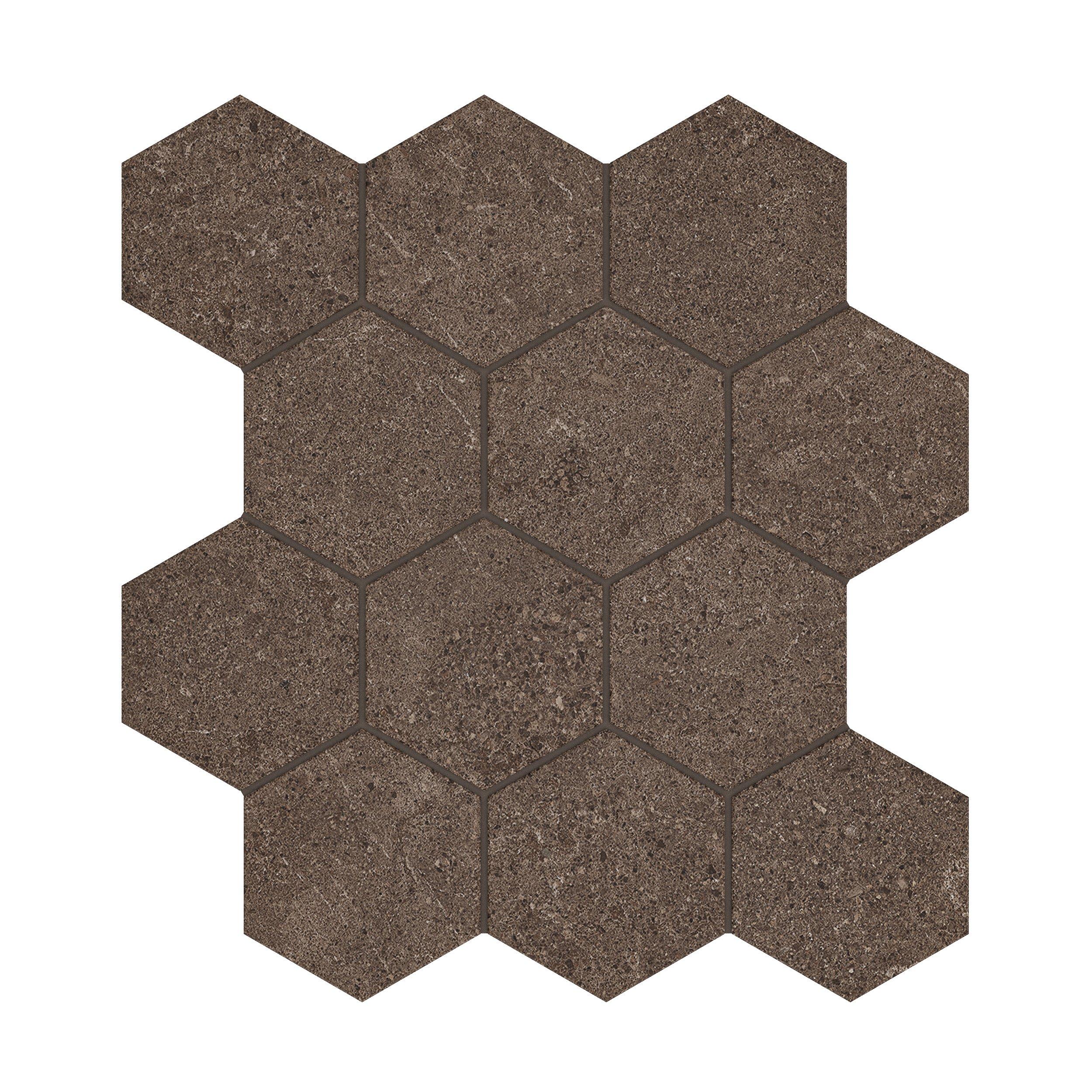 Capri Clove Hexagon Matte Porcelain Mosaic