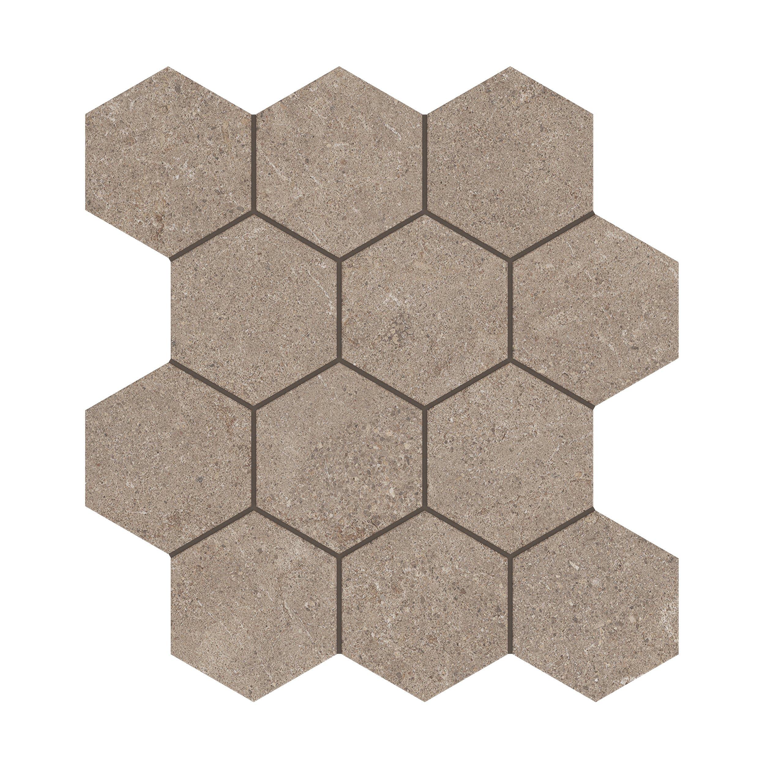 Capri Chai Hexagon Matte Porcelain Mosaic