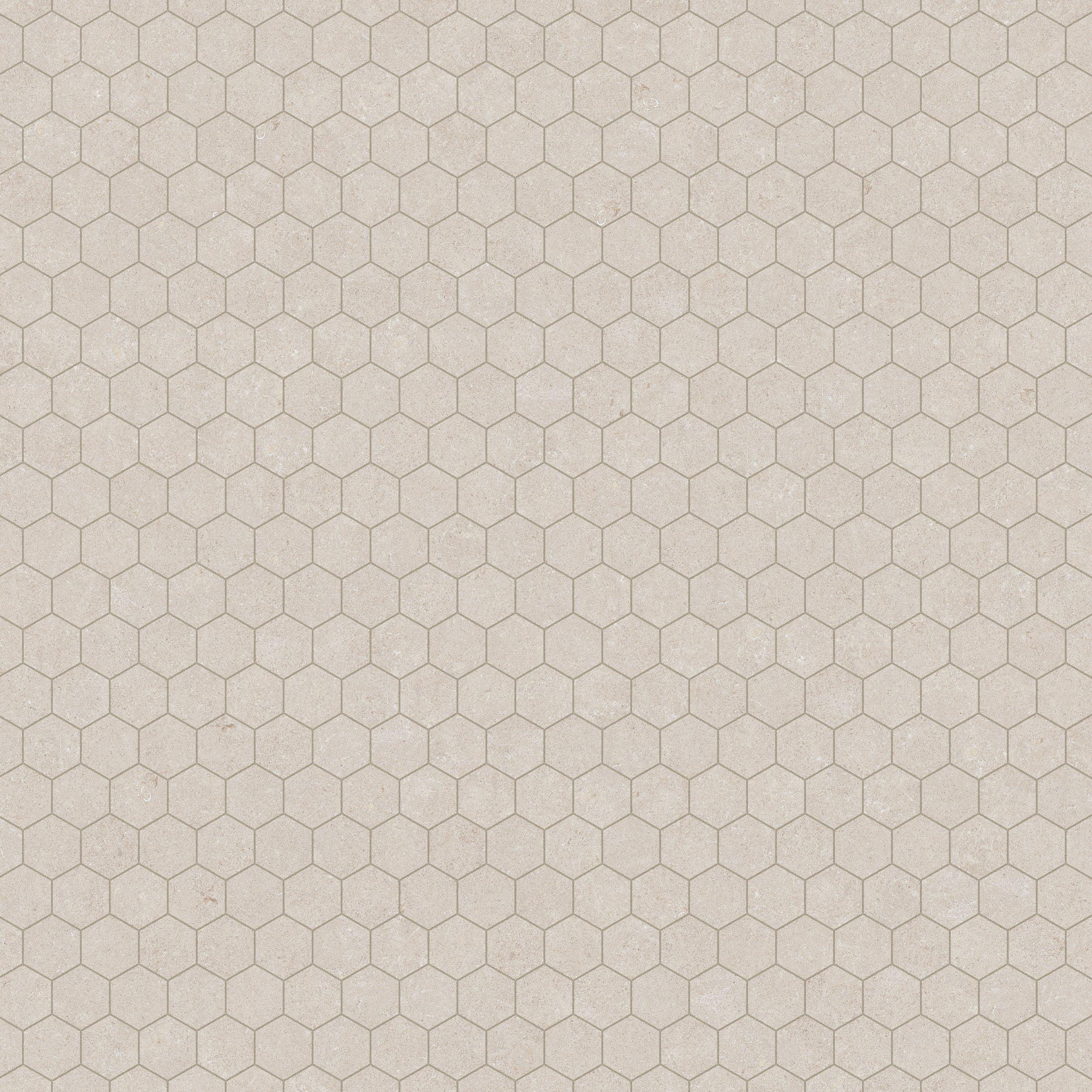 Capri Almond Hexagon Matte Porcelain Mosaic