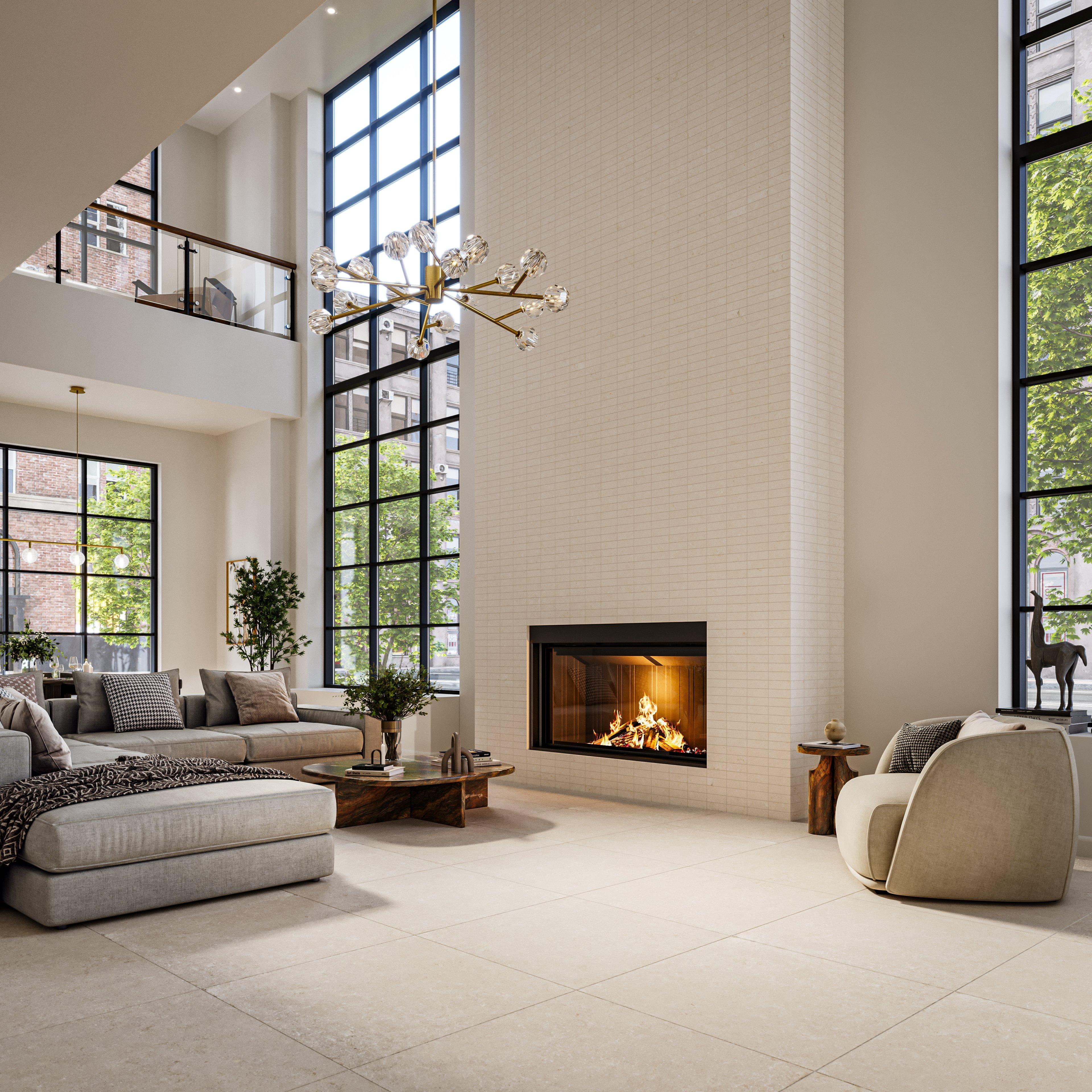 Capri Almond Stack Matte Porcelain Mosaic