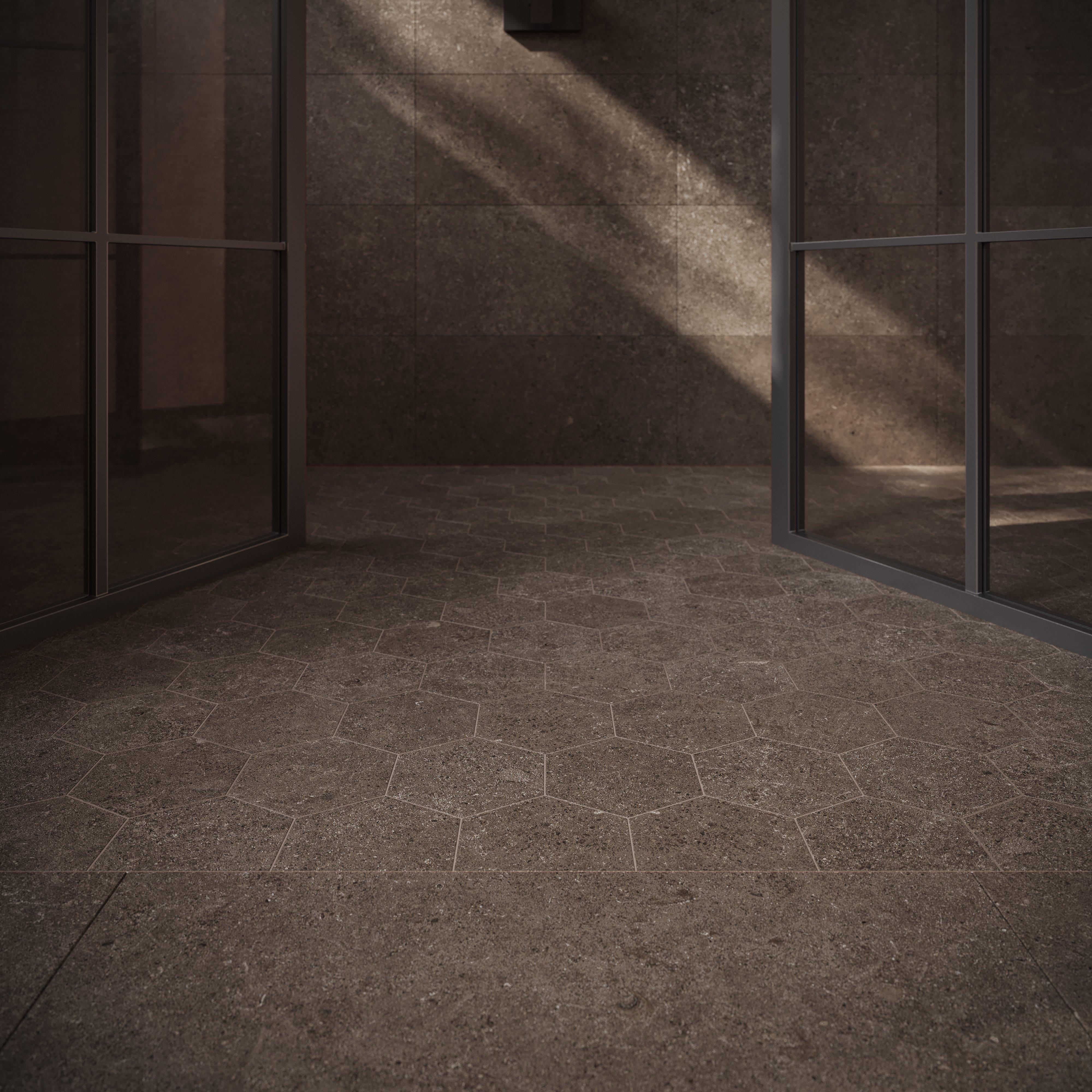 Capri Clove Hexagon Matte Porcelain Mosaic