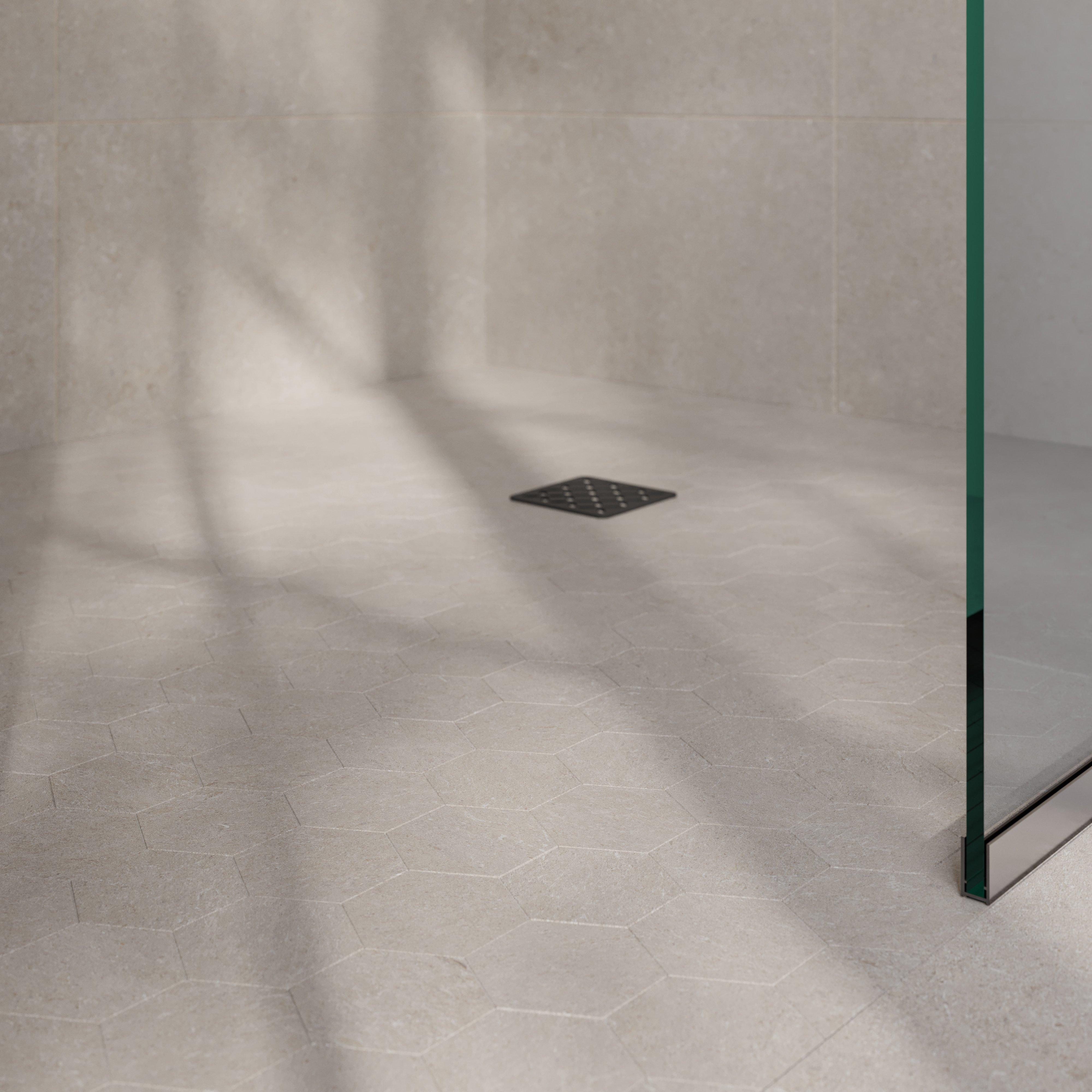 Capri Almond Hexagon Matte Porcelain Mosaic