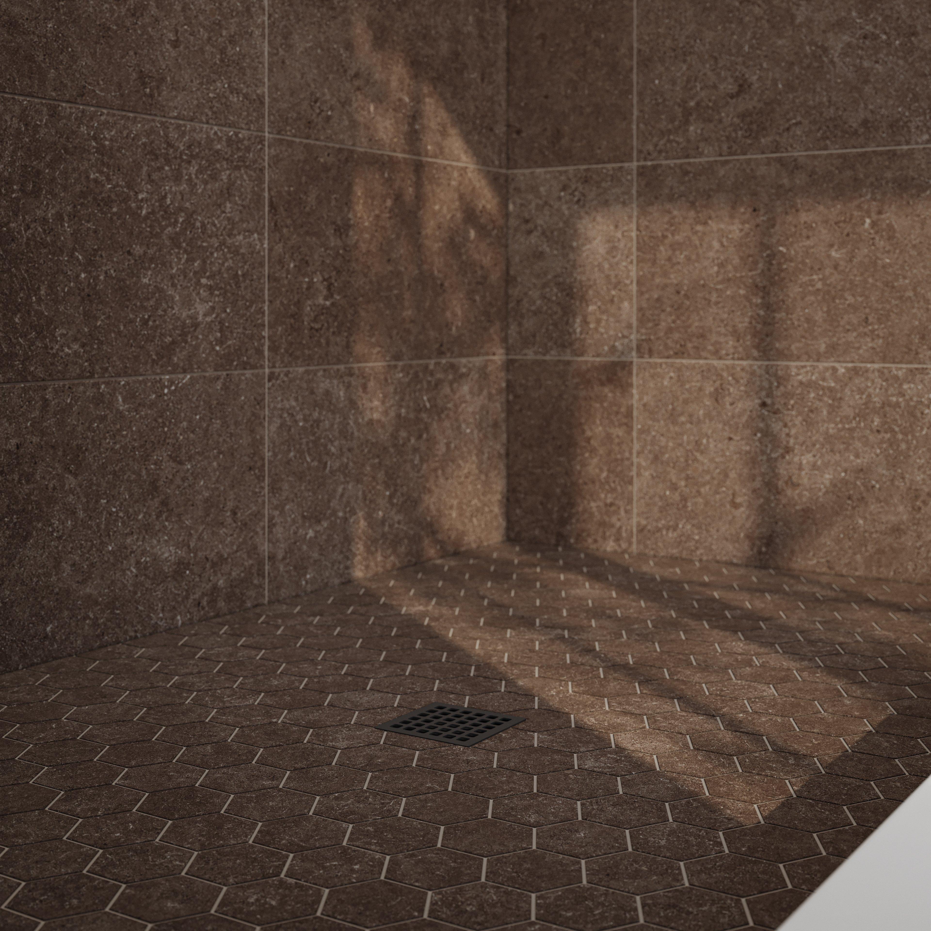 Capri Truffle Hexagon Matte Porcelain Mosaic