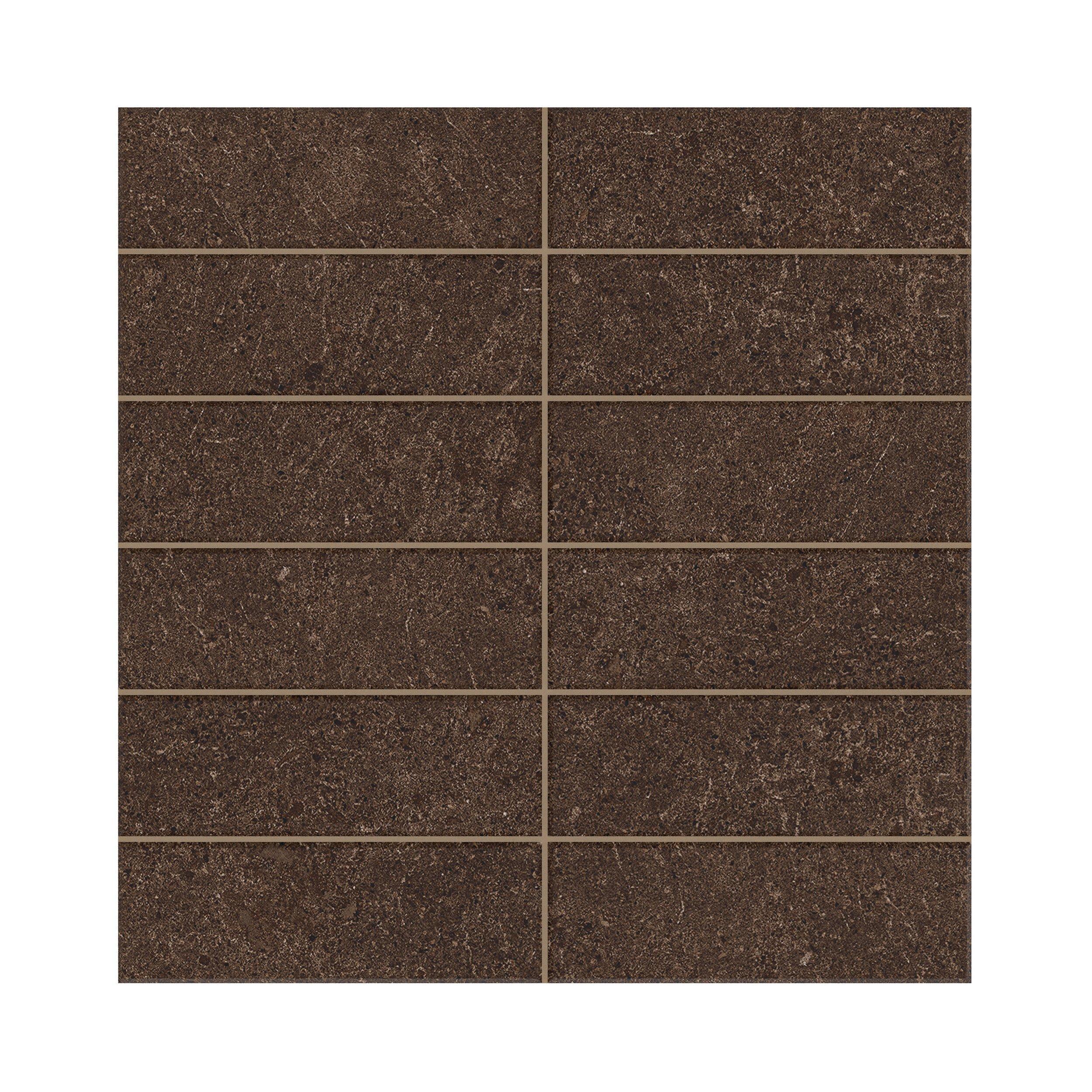 Capri Truffle Stack Matte Porcelain Mosaic