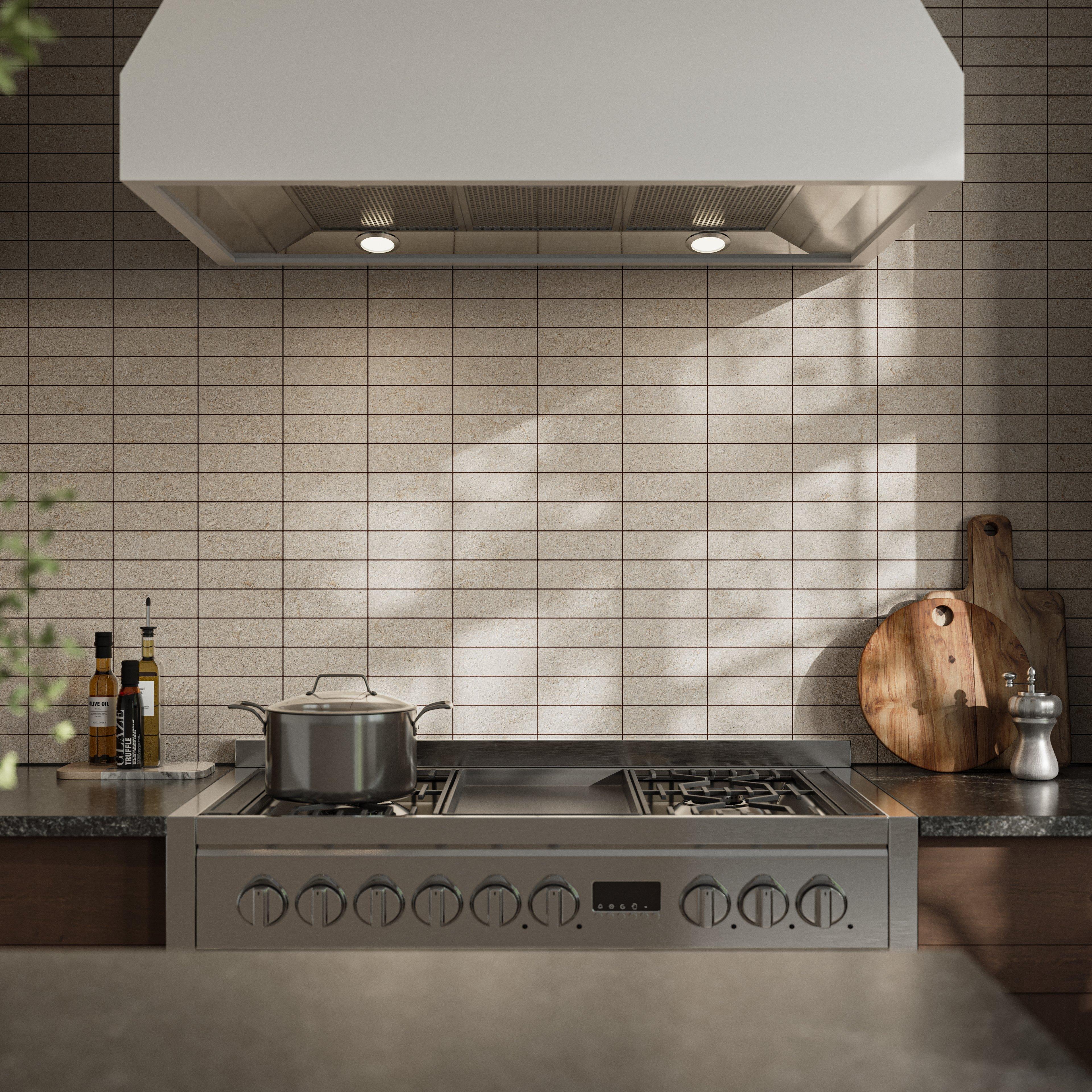 Capri Oat Stack Matte Porcelain Mosaic