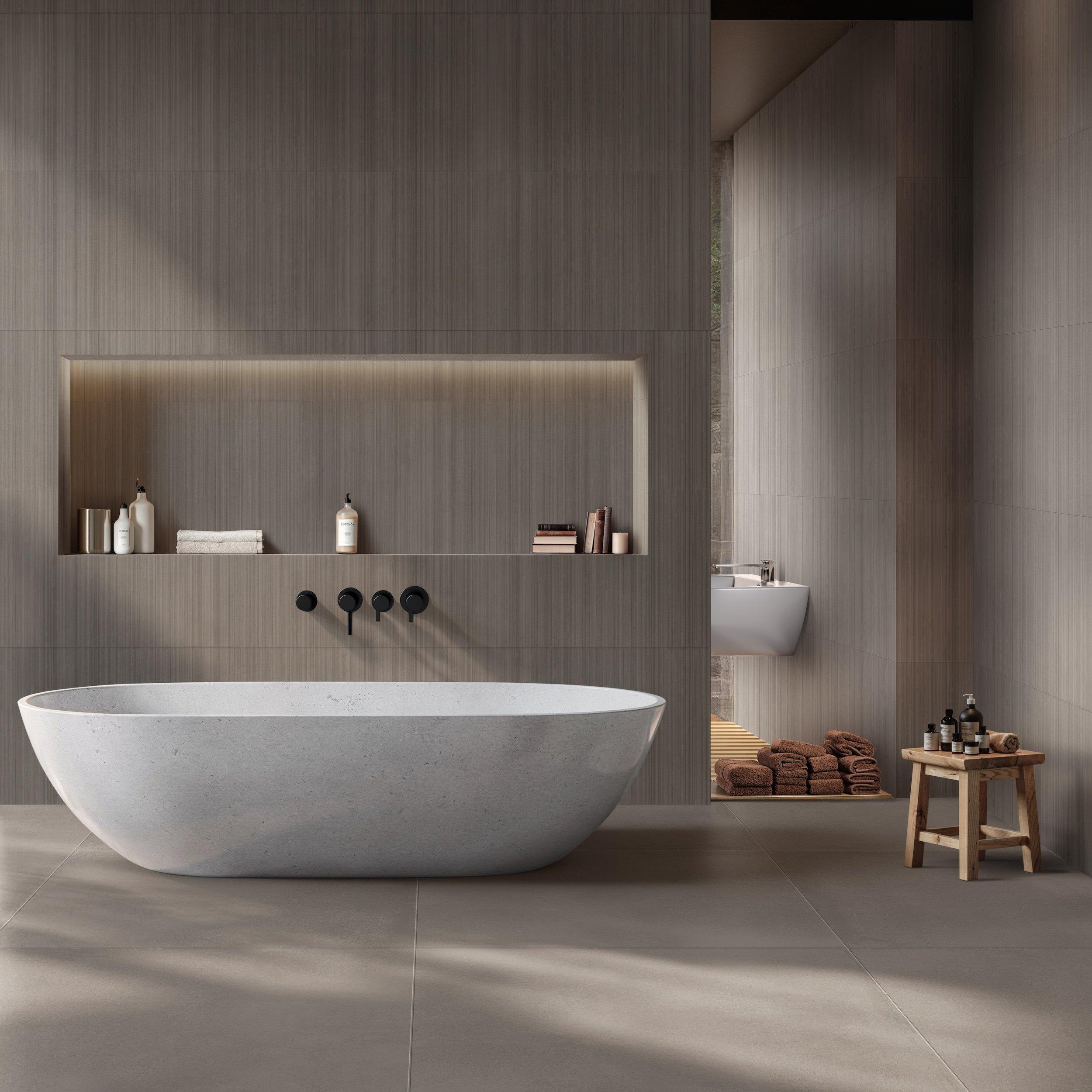 Luxe Earth Linear Porcelain Tile
