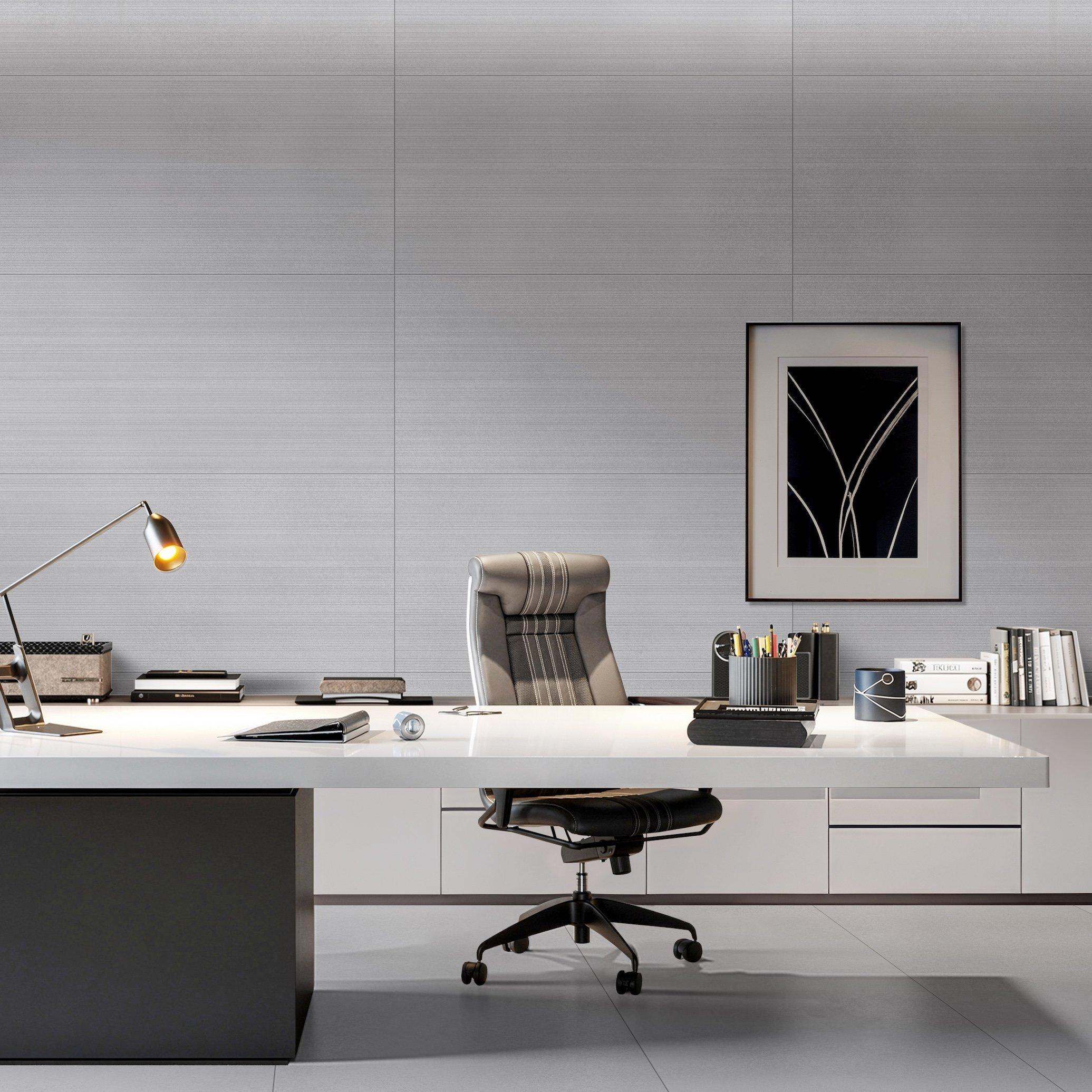 Luxe Smoke Linear Porcelain Tile
