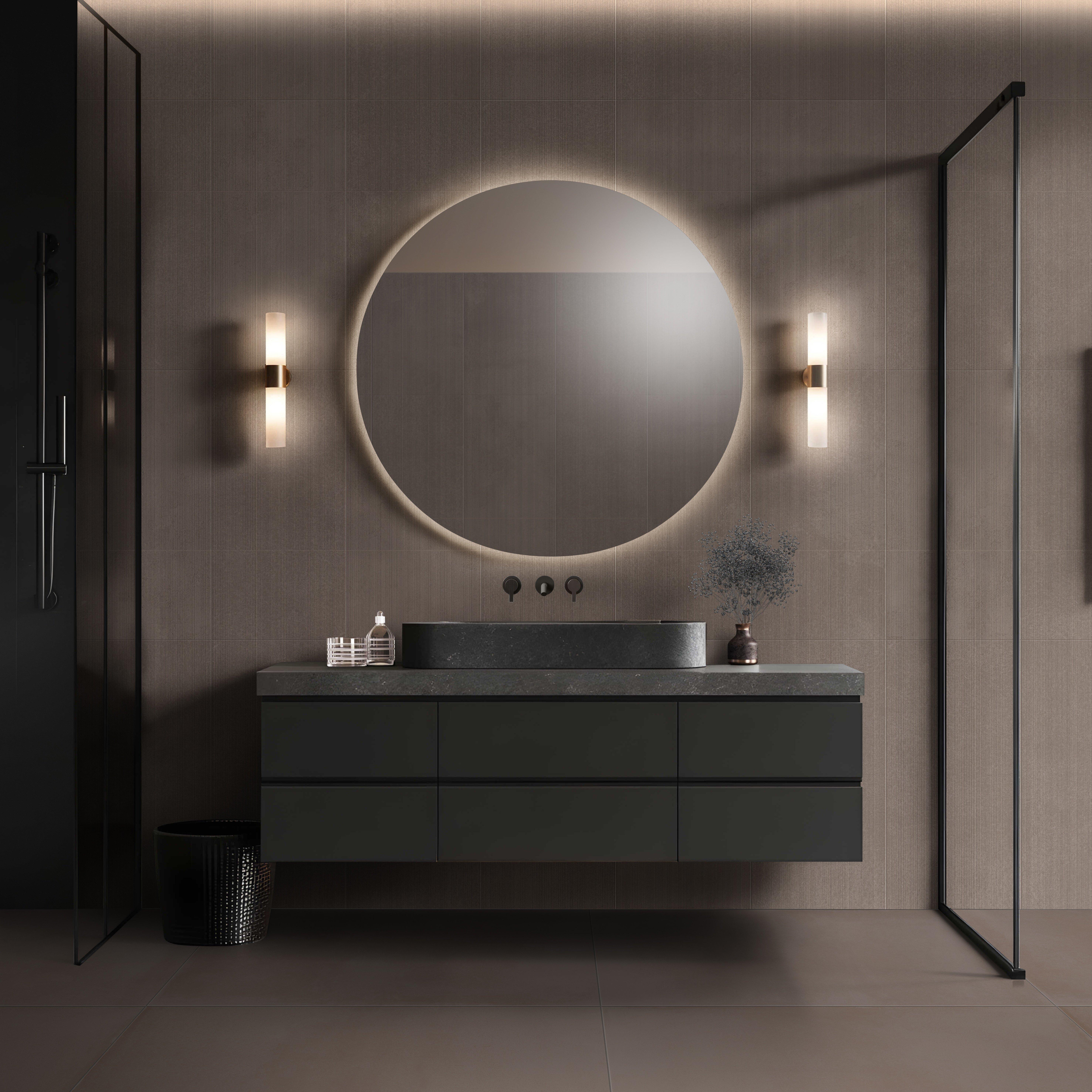Luxe Umber Linear Porcelain Tile