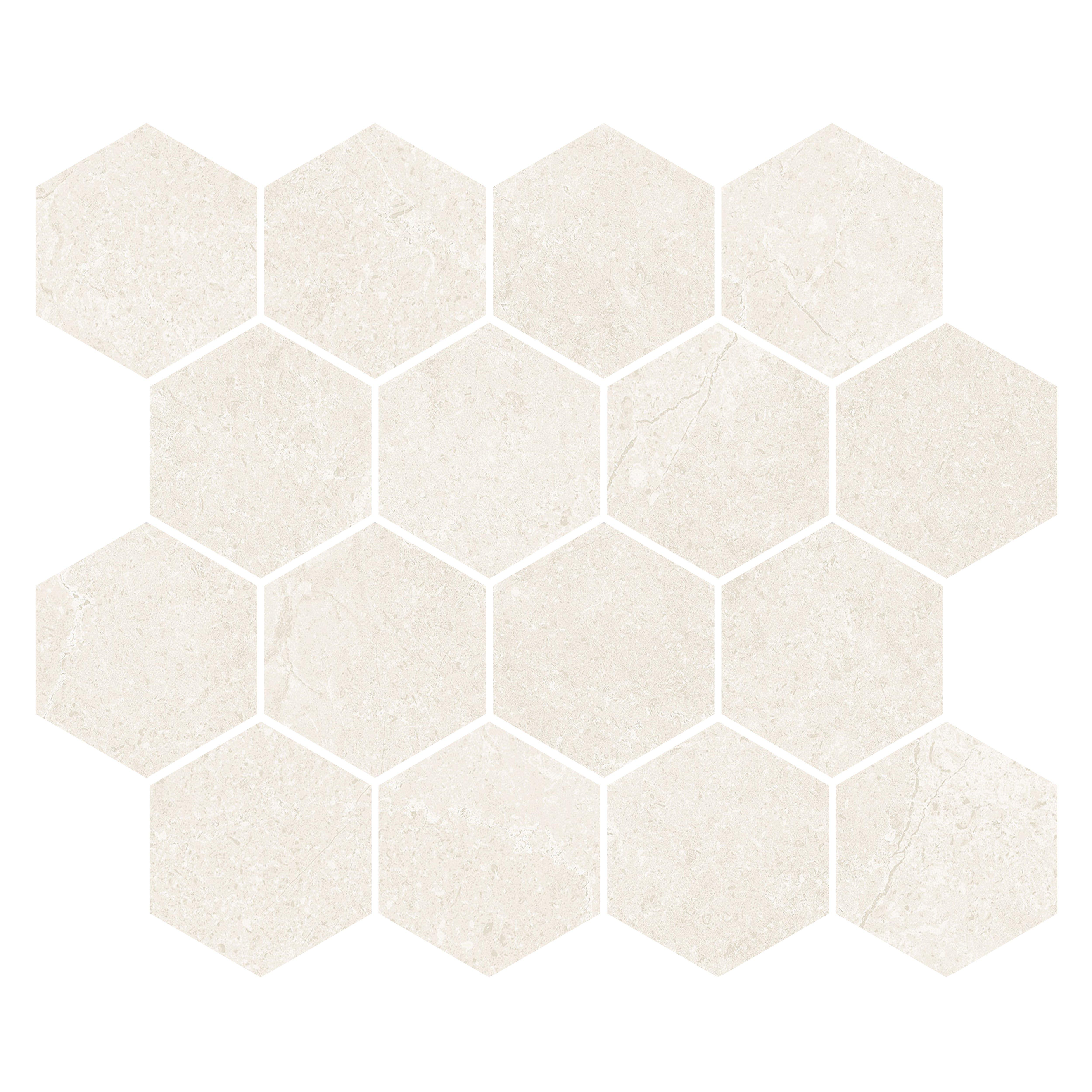 Phoenix Sand Hexagon Matte Porcelain Mosaic