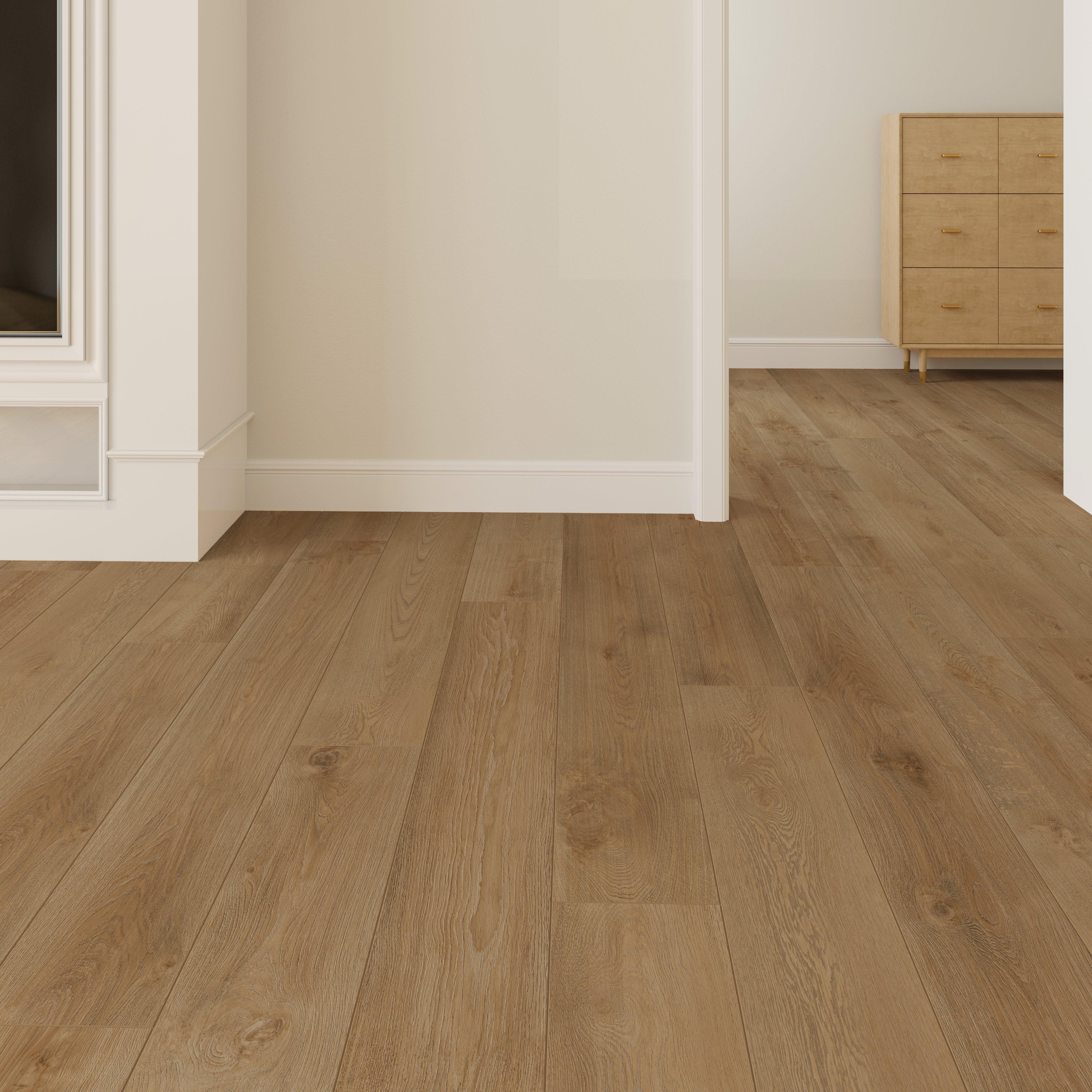 Layton Oak Waterproof Rigid Core Luxury Vinyl Plank - Cork Pad