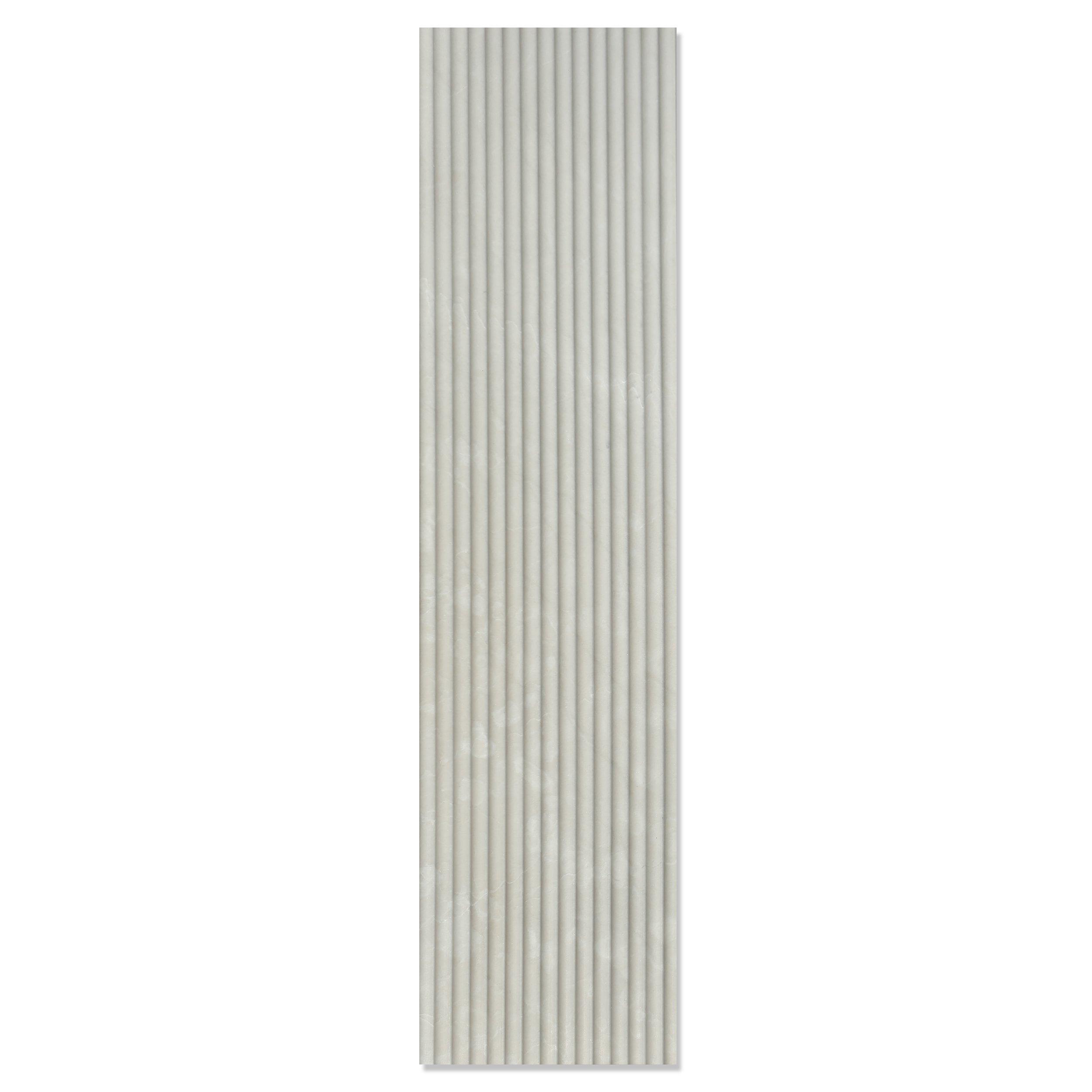 Luna Crema Fluted Honed Marble Tile