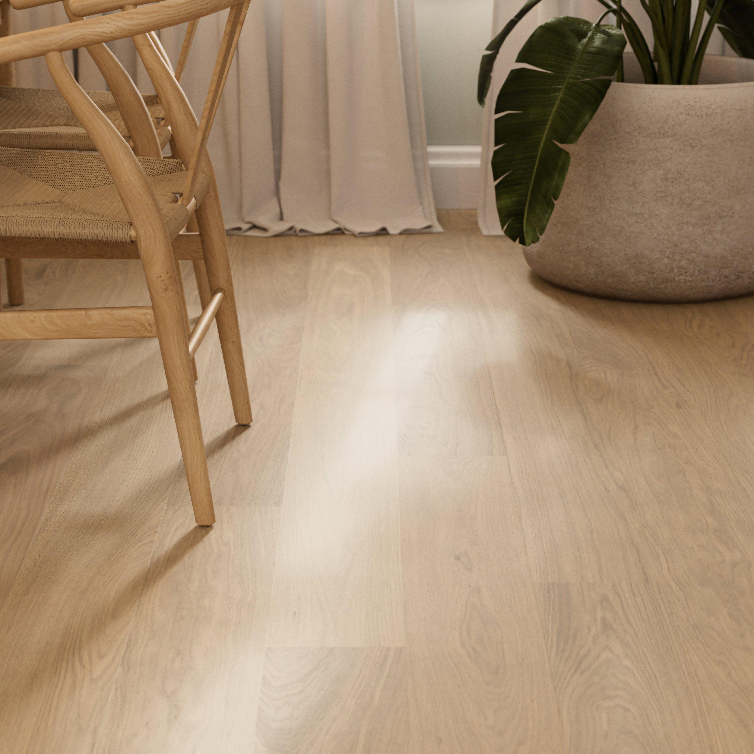 Clara White Oak Handscraped/ Wire-Brushed Engineered Hardwood