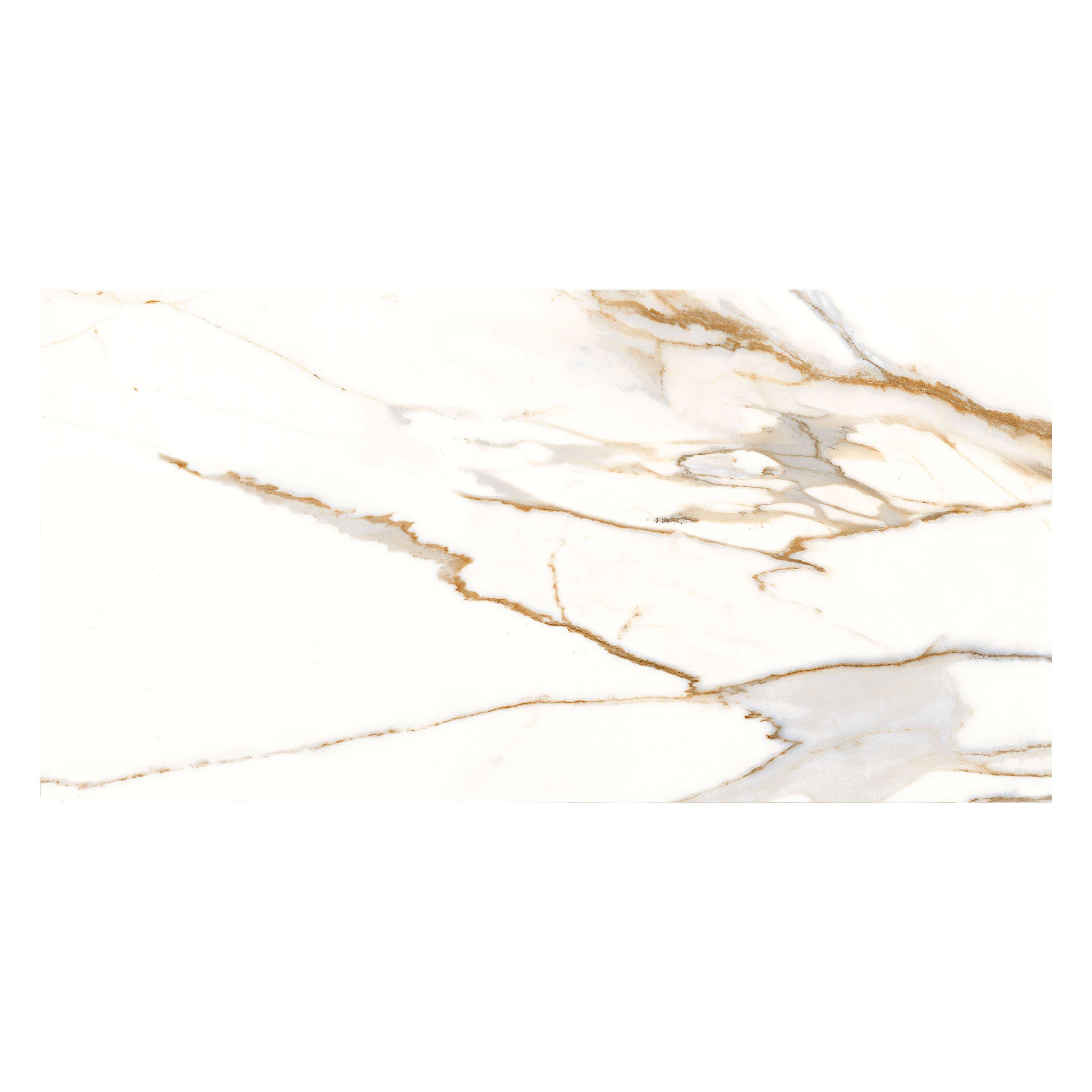 Calacatta Amber Polished Porcelain Tile