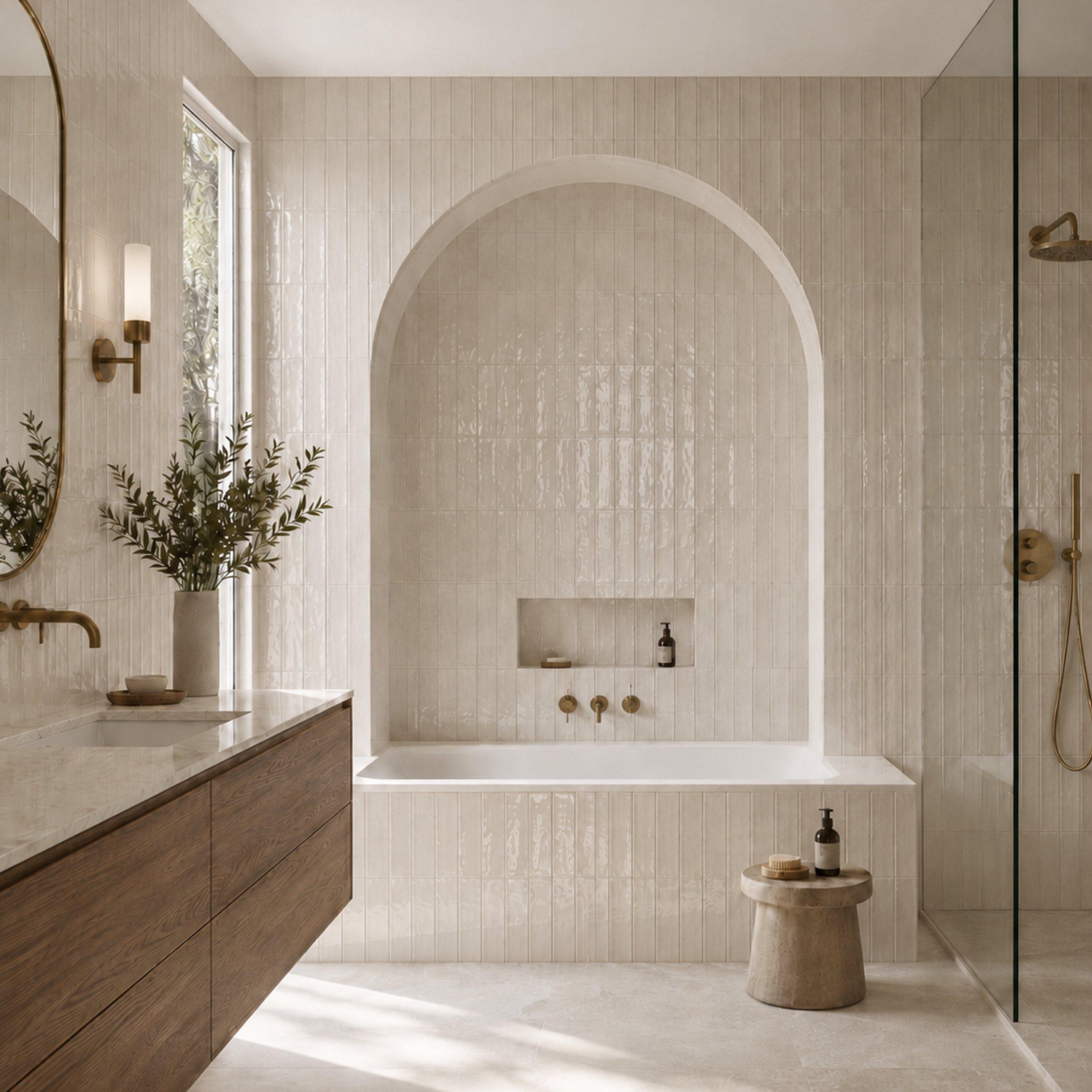 Artisan Almond High Gloss Ceramic Tile
