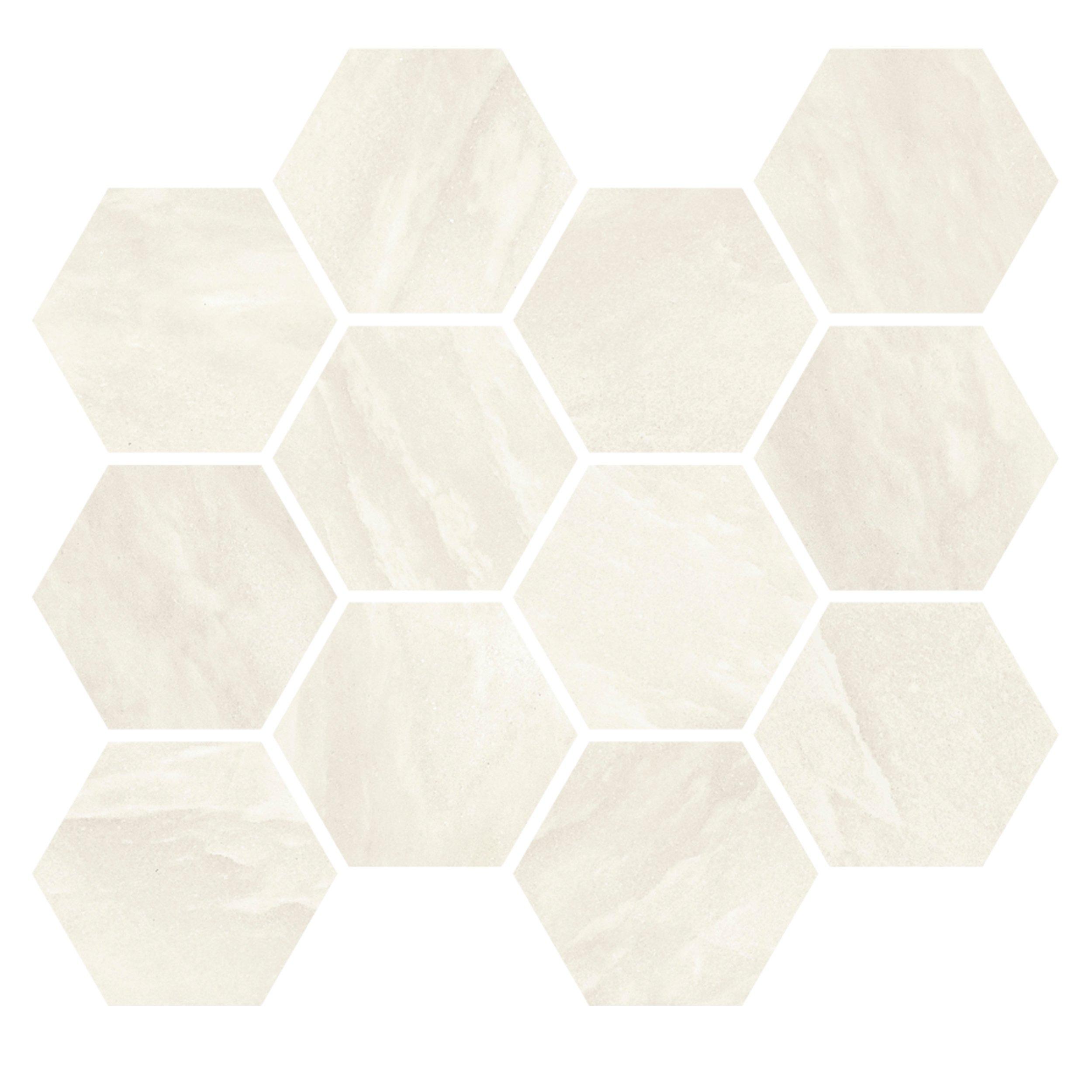 Luna Pearl Hexagon Matte Porcelain Mosaic