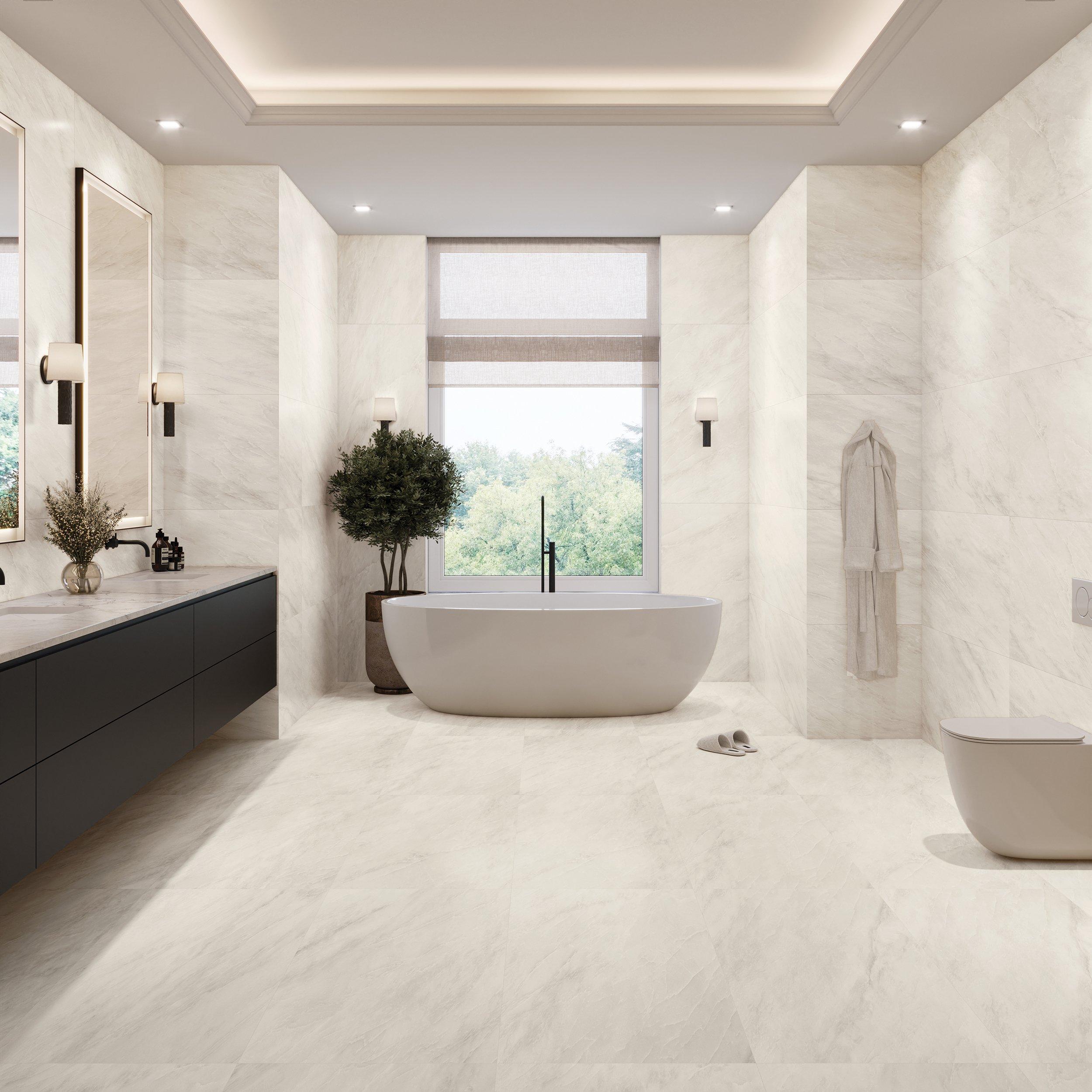 Luna Pearl Matte Porcelain Tile