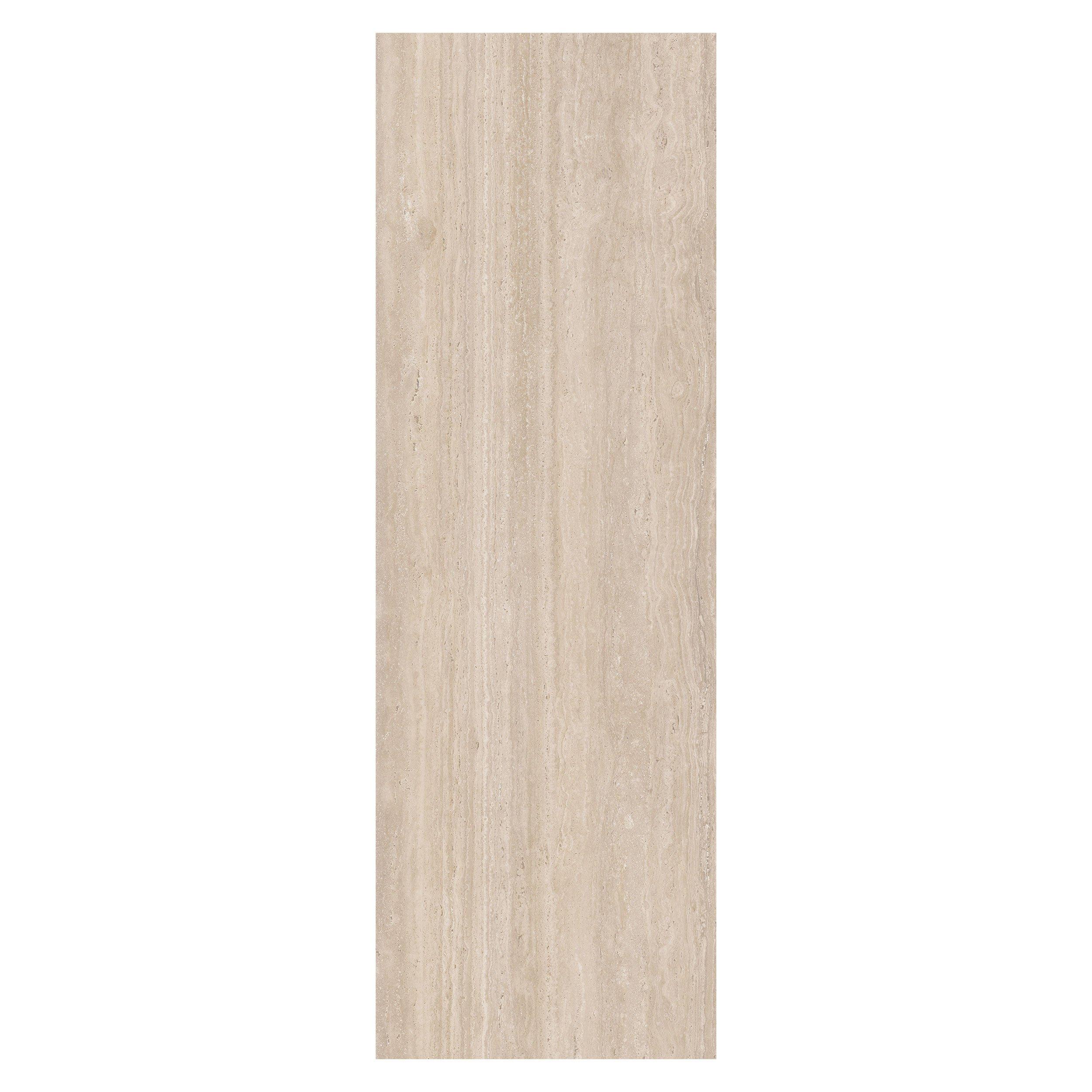 Riviera Almond Beige 32 x 96 Matte Travertine Look Floor and Wall Porcelain Slab Tile