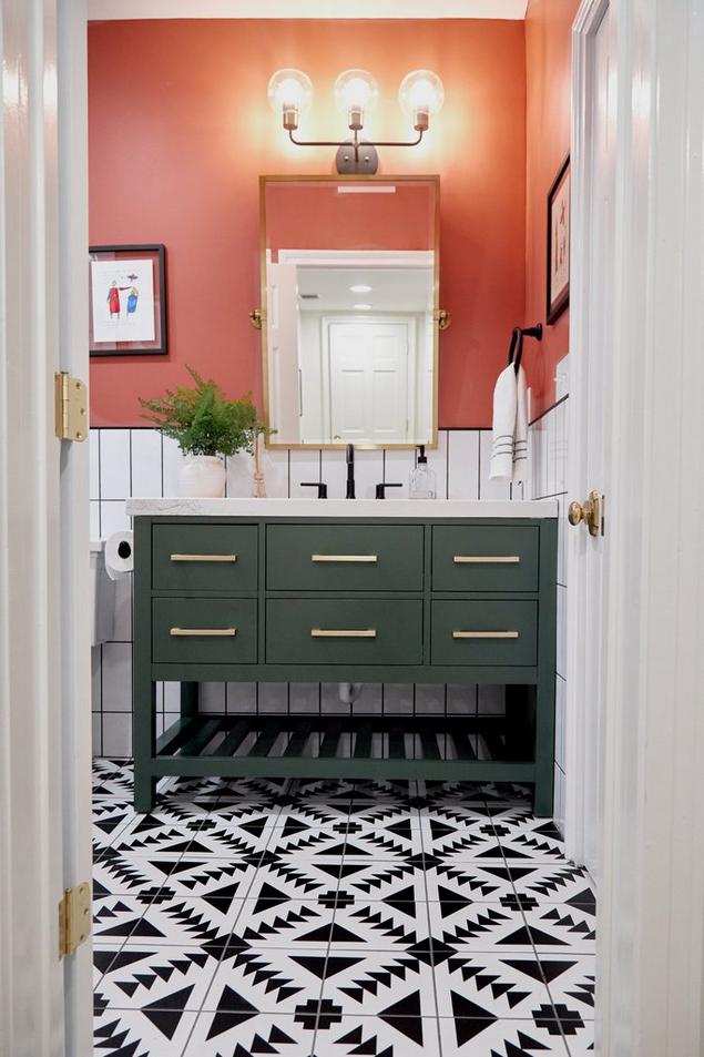 Megs Bathroom with Evoke Deco Porcelain Tile