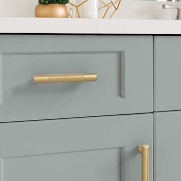 Gold Decorative Handles on Cabinet