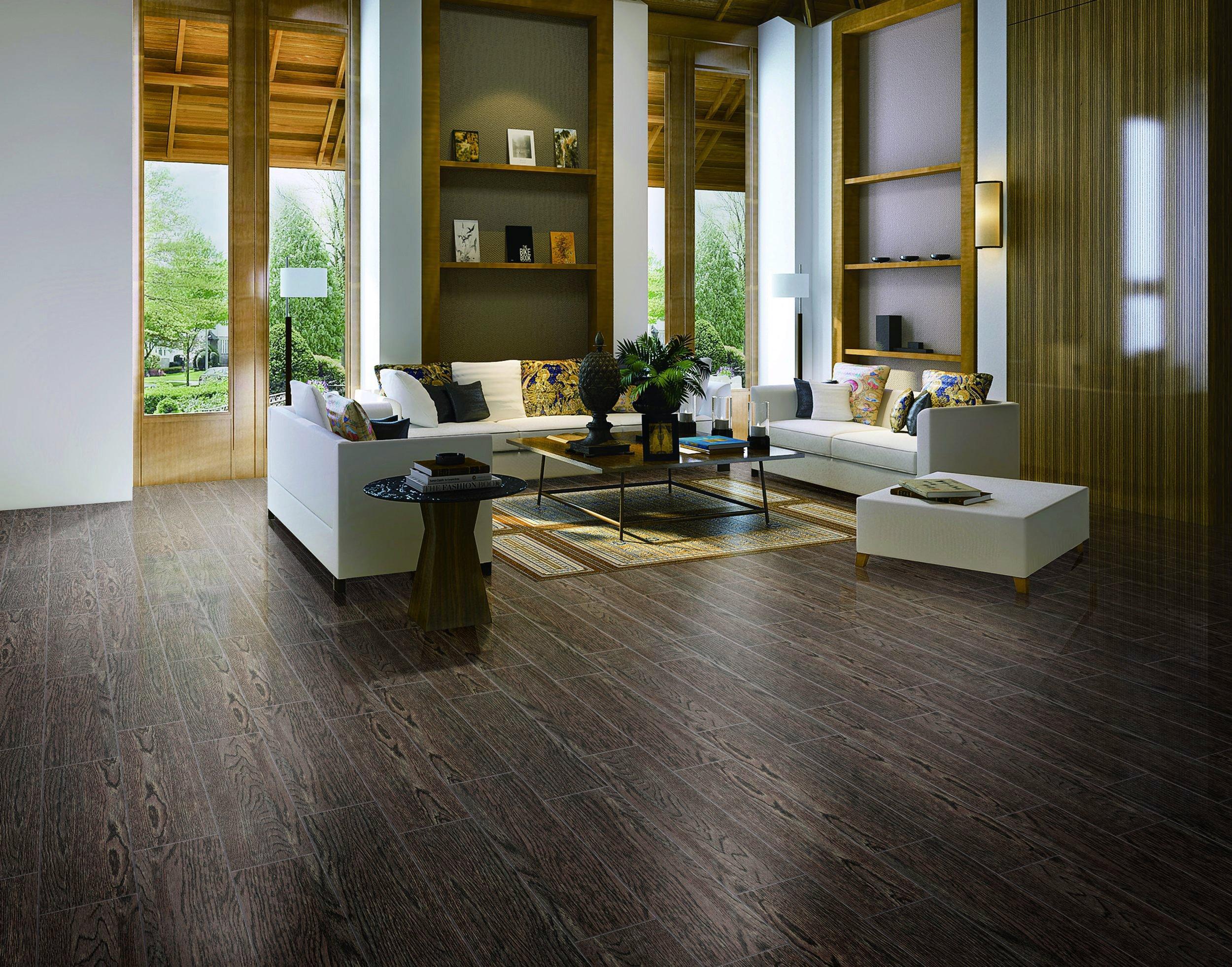 Rosa Mahogany Wood Plank Porcelain Tile